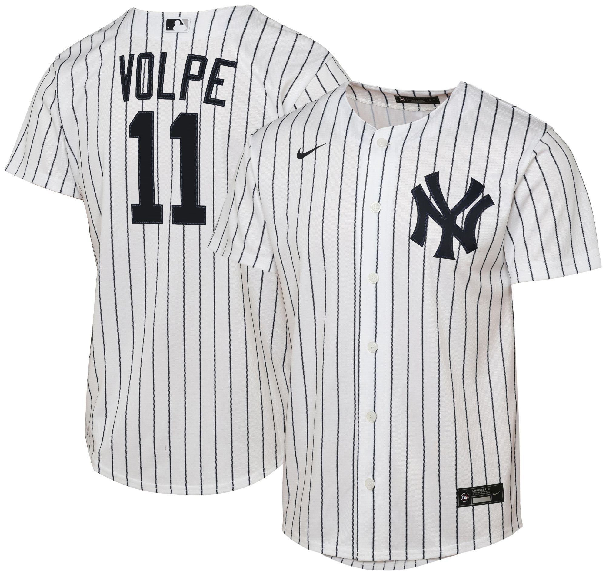 MLB Youth New York Yankees Anthony Volpe #11 White Replica Jersey product image