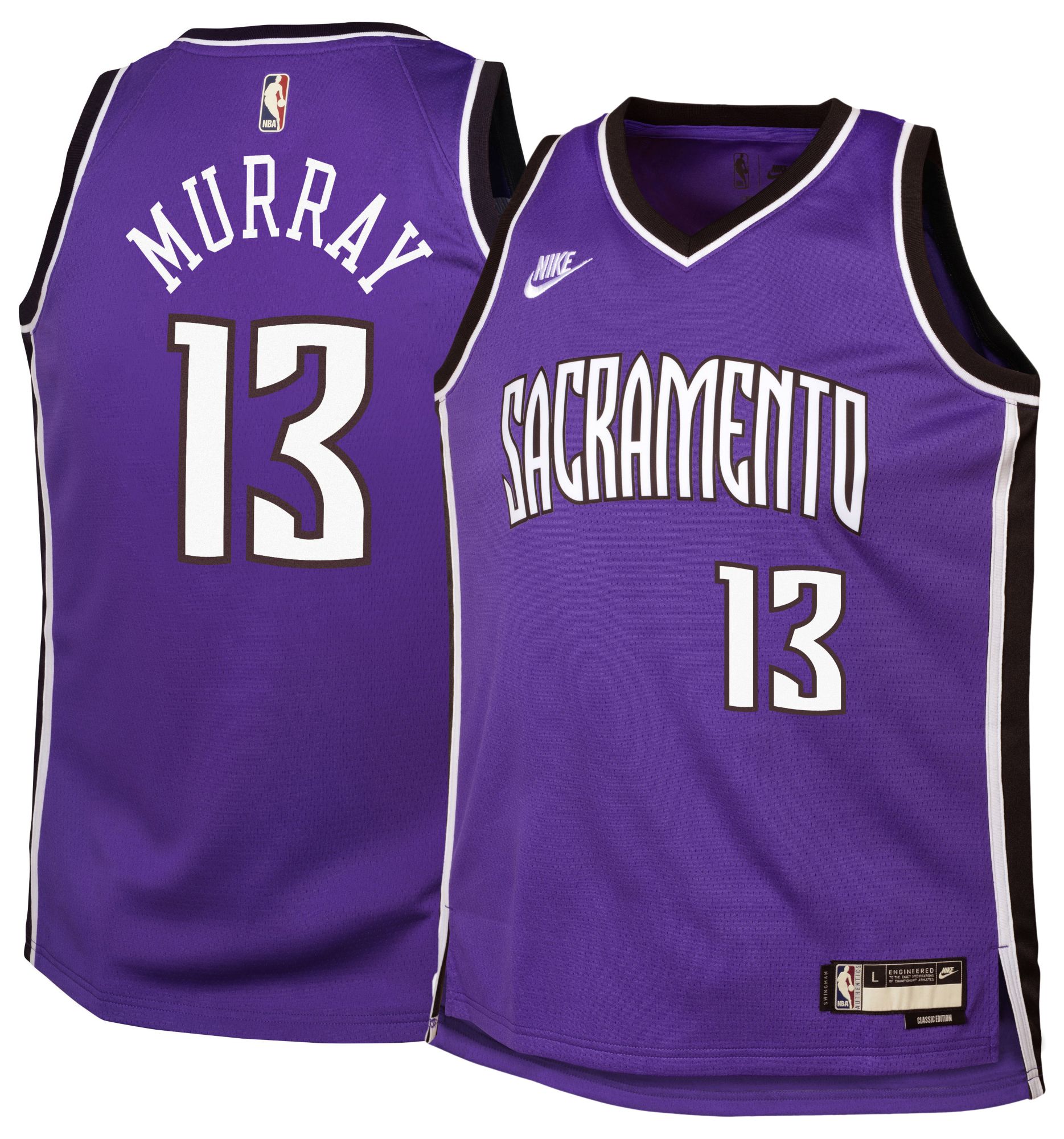 Nike Youth Sacramento Kings Keegan Murray #13 Hardwood Classics Swingman Jersey product image