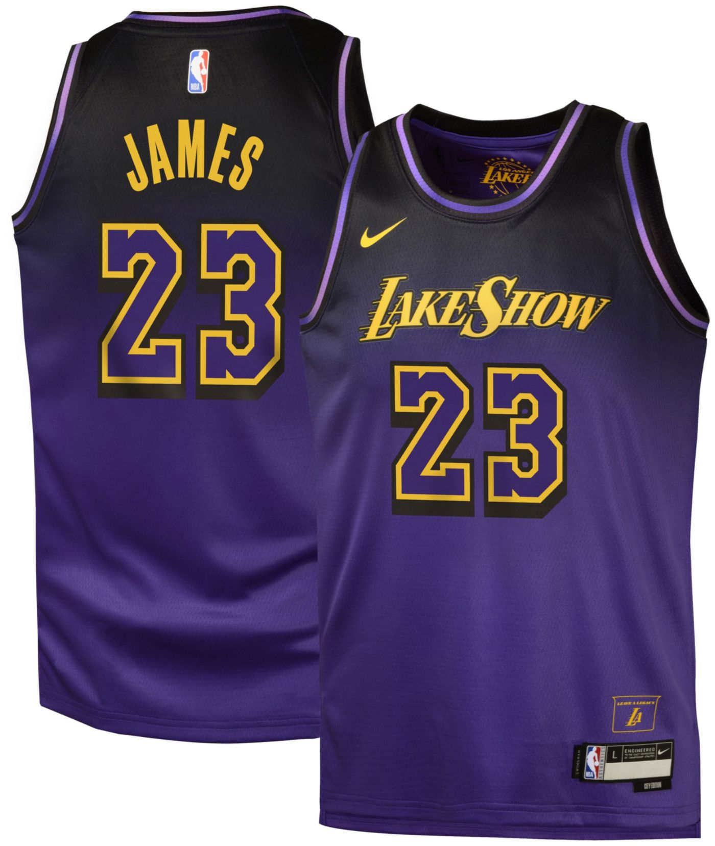 Lakers lebron youth jersey online