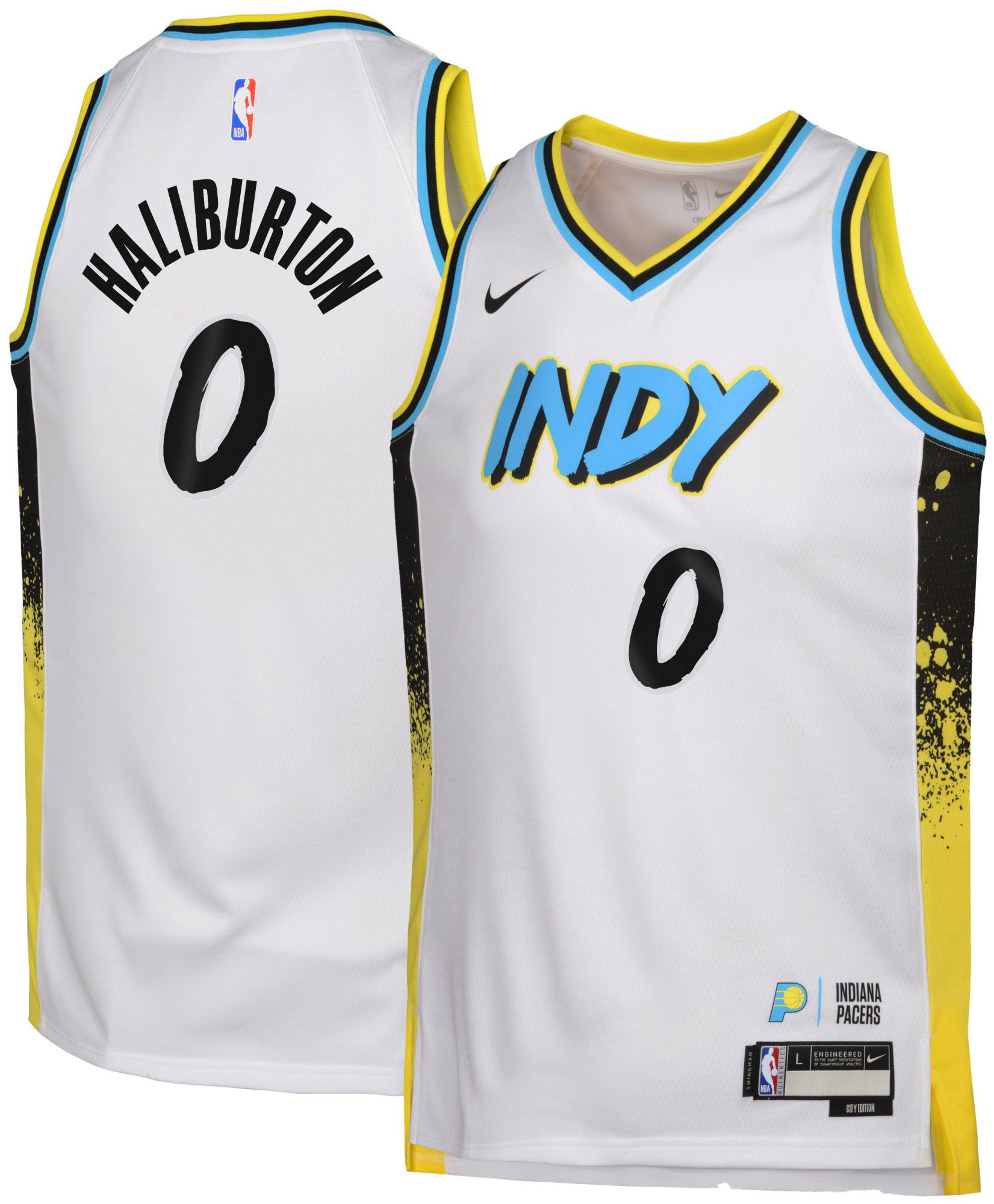 Nike Youth 2024-25 City Edition Indiana Pacers Tyrese Haliburton #0 Swingman Jersey product image