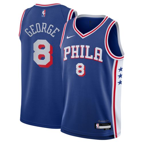 Nike NBA Sixers Paul e 8 ユニフォーム 44 Nike Youth Philadelphia 76ers Paul George #8 Blue Swingman Icon