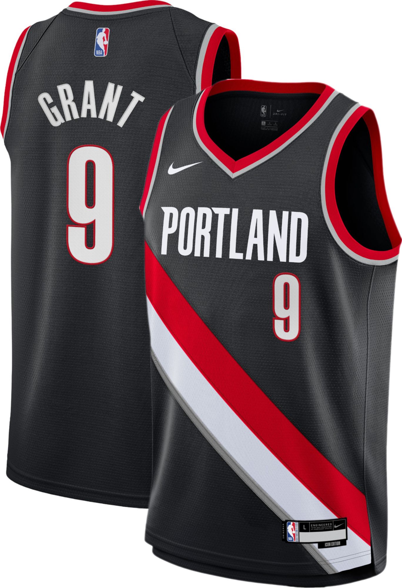 Nike Youth Portland Trail Blazers Jerami Grant #9 Swingman Icon Jersey product image