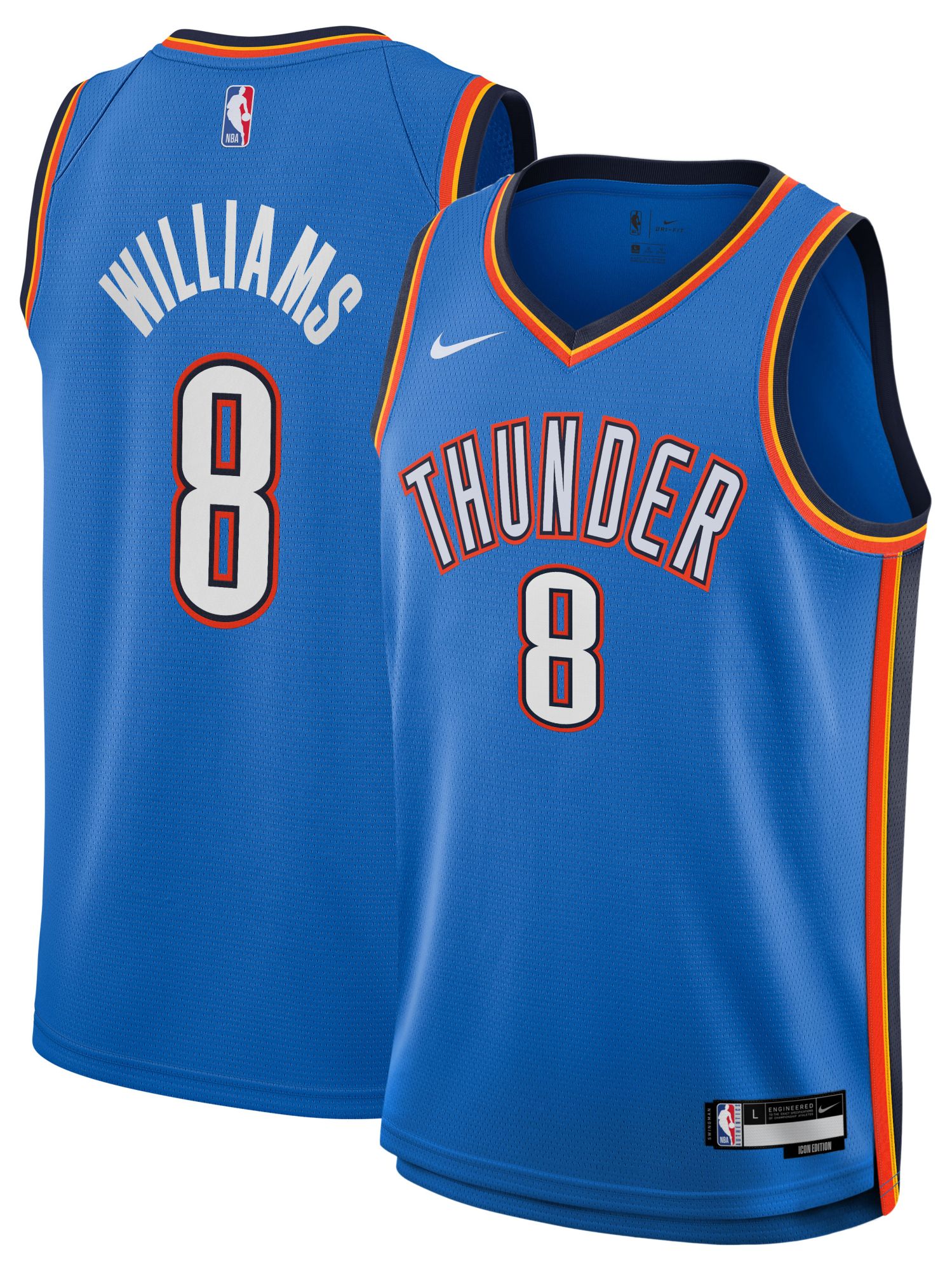 Nike Youth Oklahoma City Thunder Jalen Williams #8 Swingman Icon Jersey product image