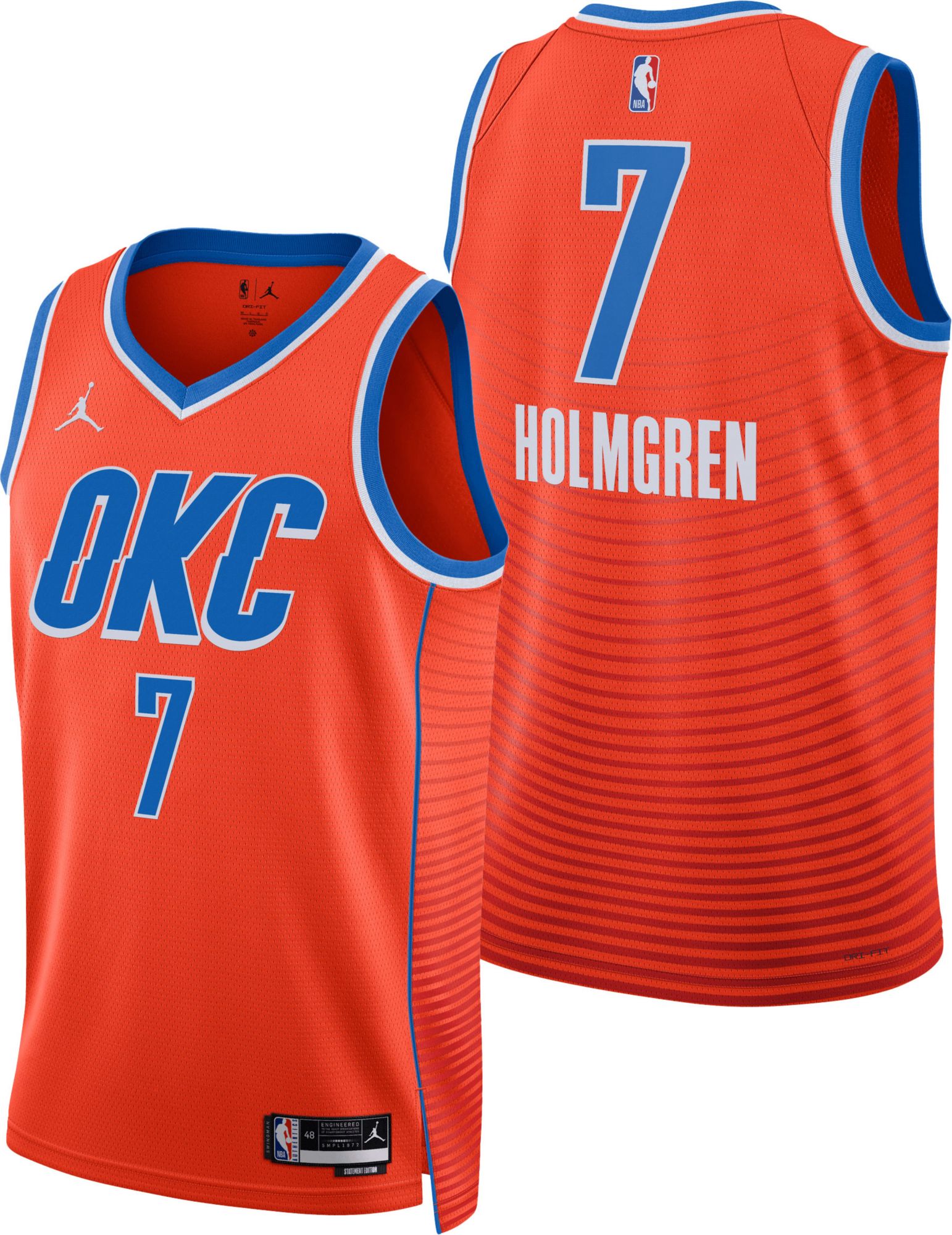 Nike Youth Oklahoma City Thunder Chet Holmgren #7 Statement Jersey