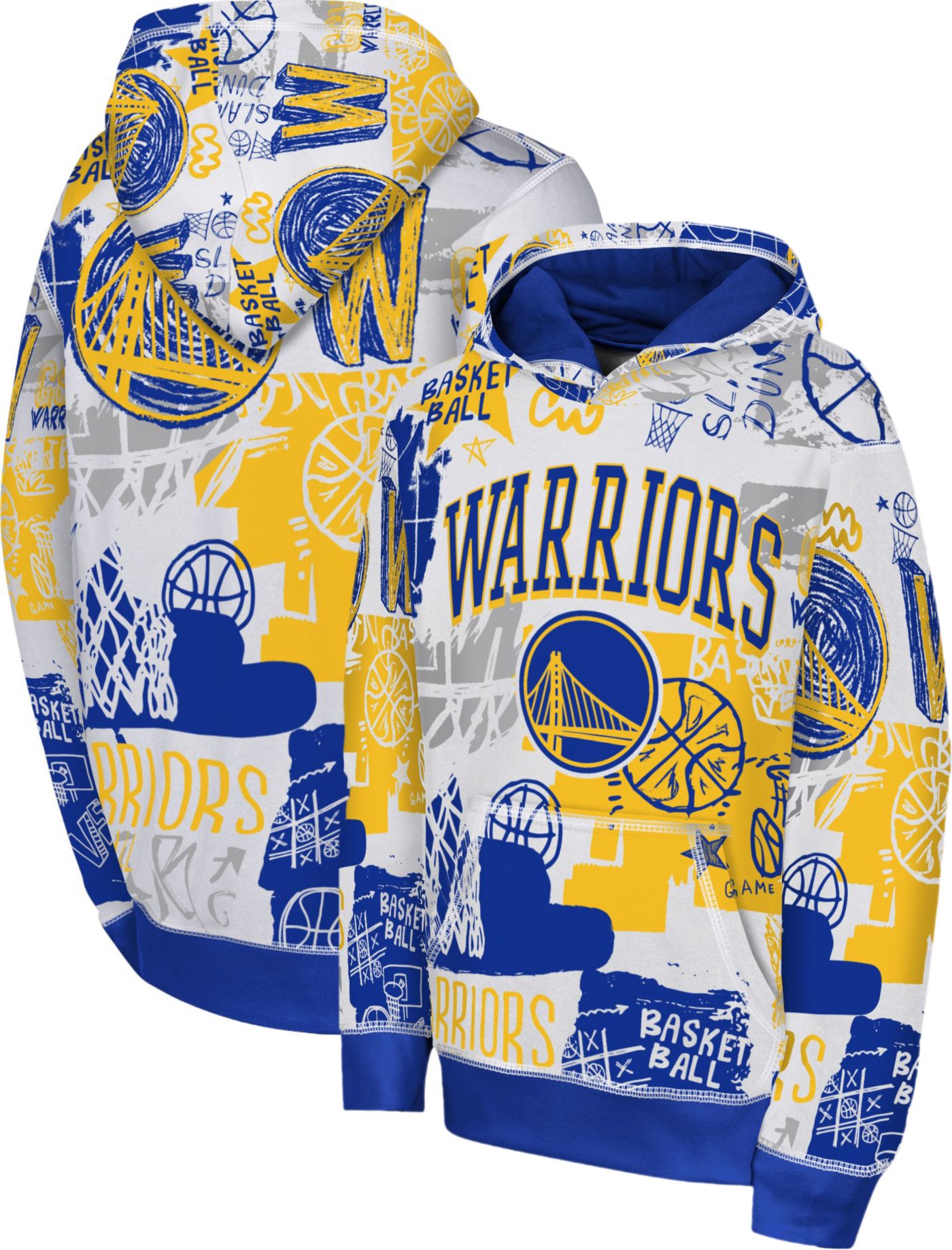 Nike Little Kids Golden State Warriors Wild Style Sublimated Pullover Hoodie Dick s Sporting Goods