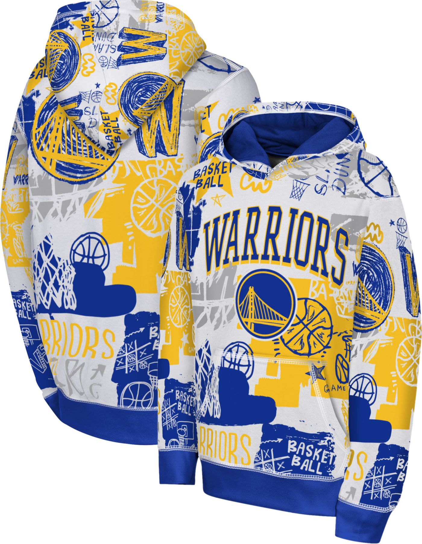 Nike Youth Golden State Warriors Wild Style Sublimated Pullover Hoodie Dick s Sporting Goods