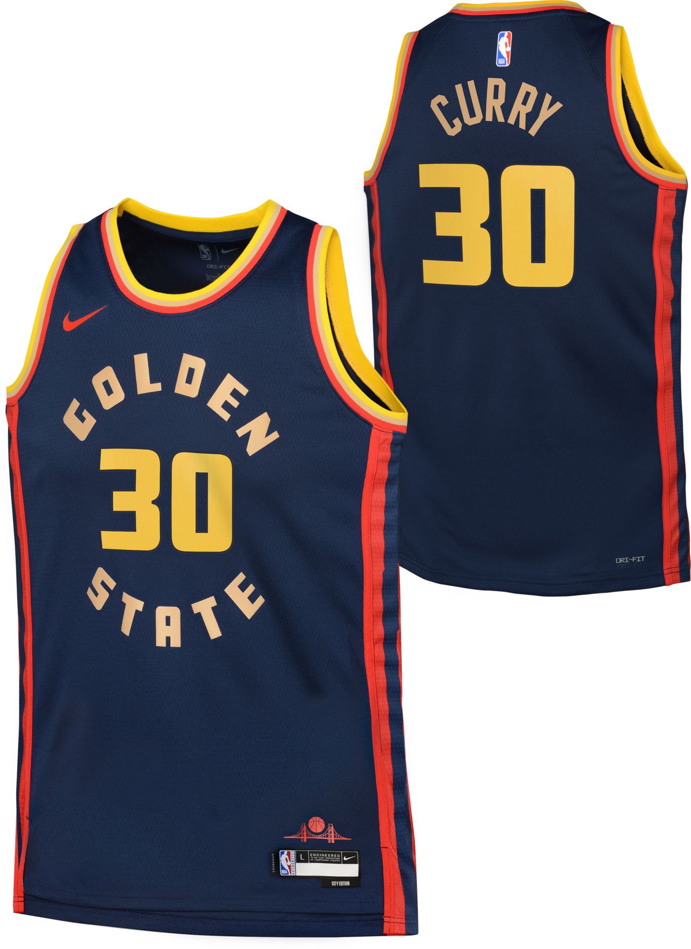 Nike Youth 2024 25 City Edition Golden State Warriors Steph Curry 30 Swingman Jersey Dick s Sporting Goods