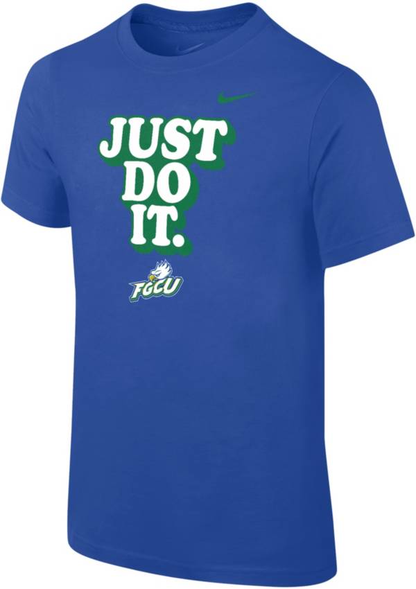 Nike Youth Florida Gulf Coast Eagles Cobalt Blue Core Cotton 'Just Do It' T-Shirt, Boys', Small