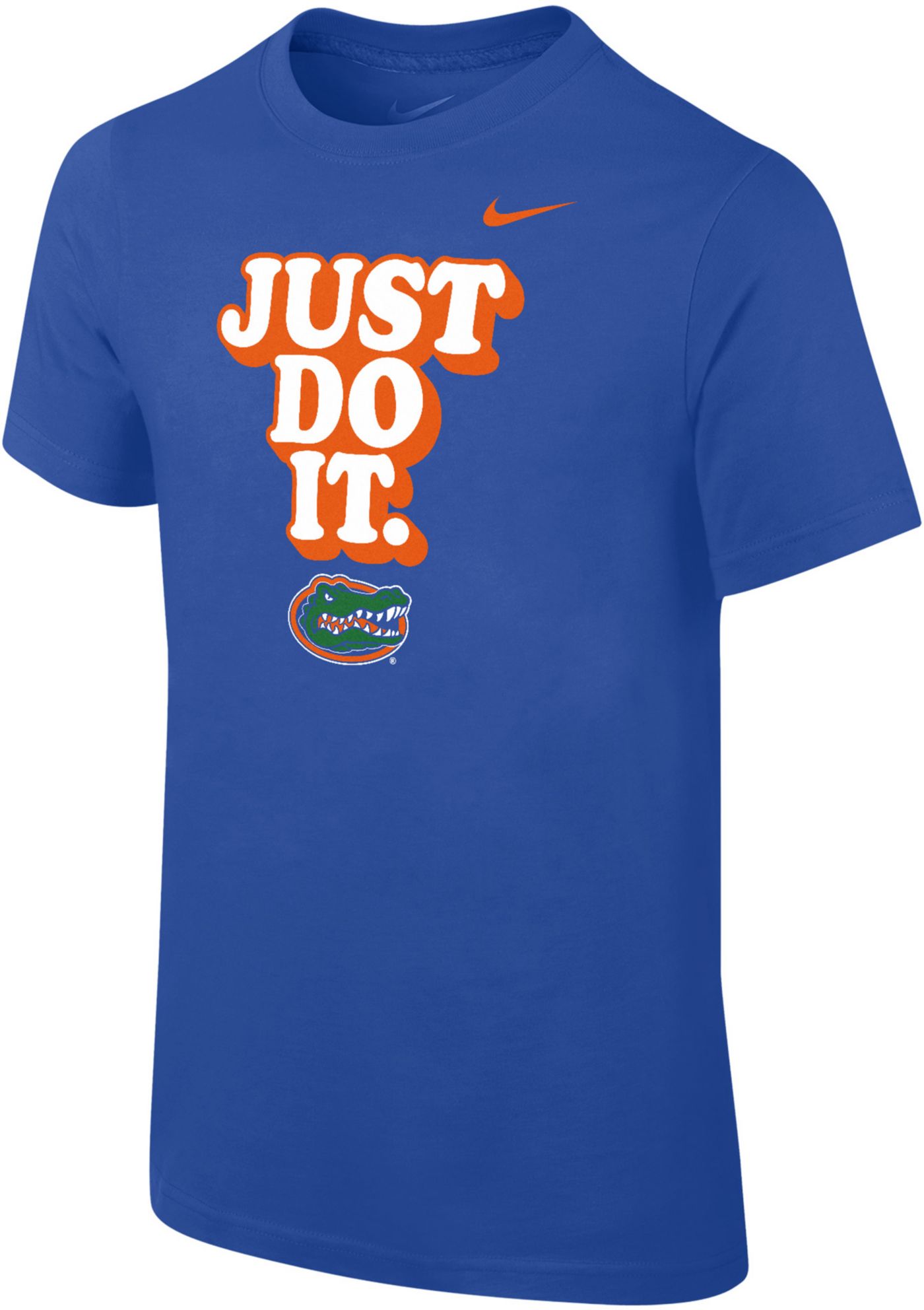 Nike Youth Florida Gators Blue Core Cotton Just Do It T Shirt XL