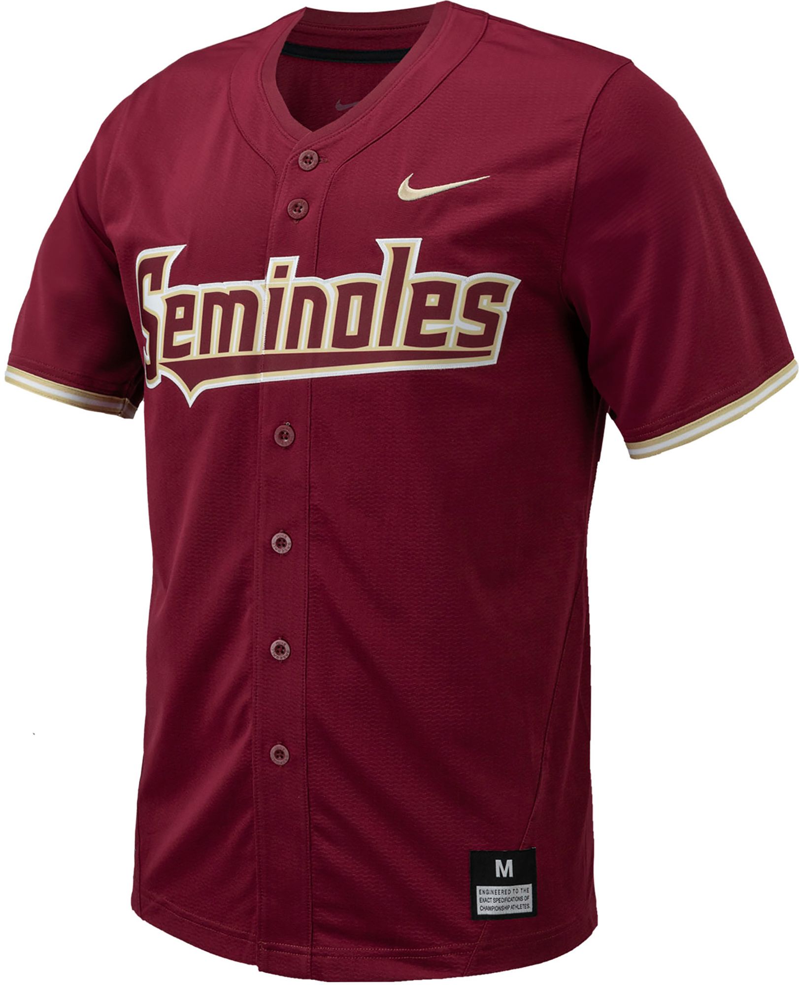 Nike Youth Florida State Seminoles Garnet Full Button Replica Baseball Jersey