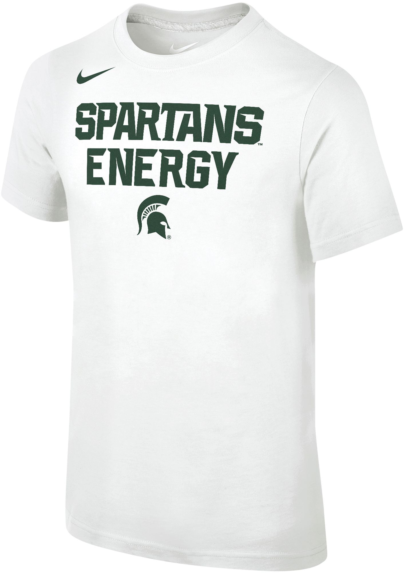 Nike Youth Michigan State Spartans White Dri-FIT 'Energy' Bench T-Shirt