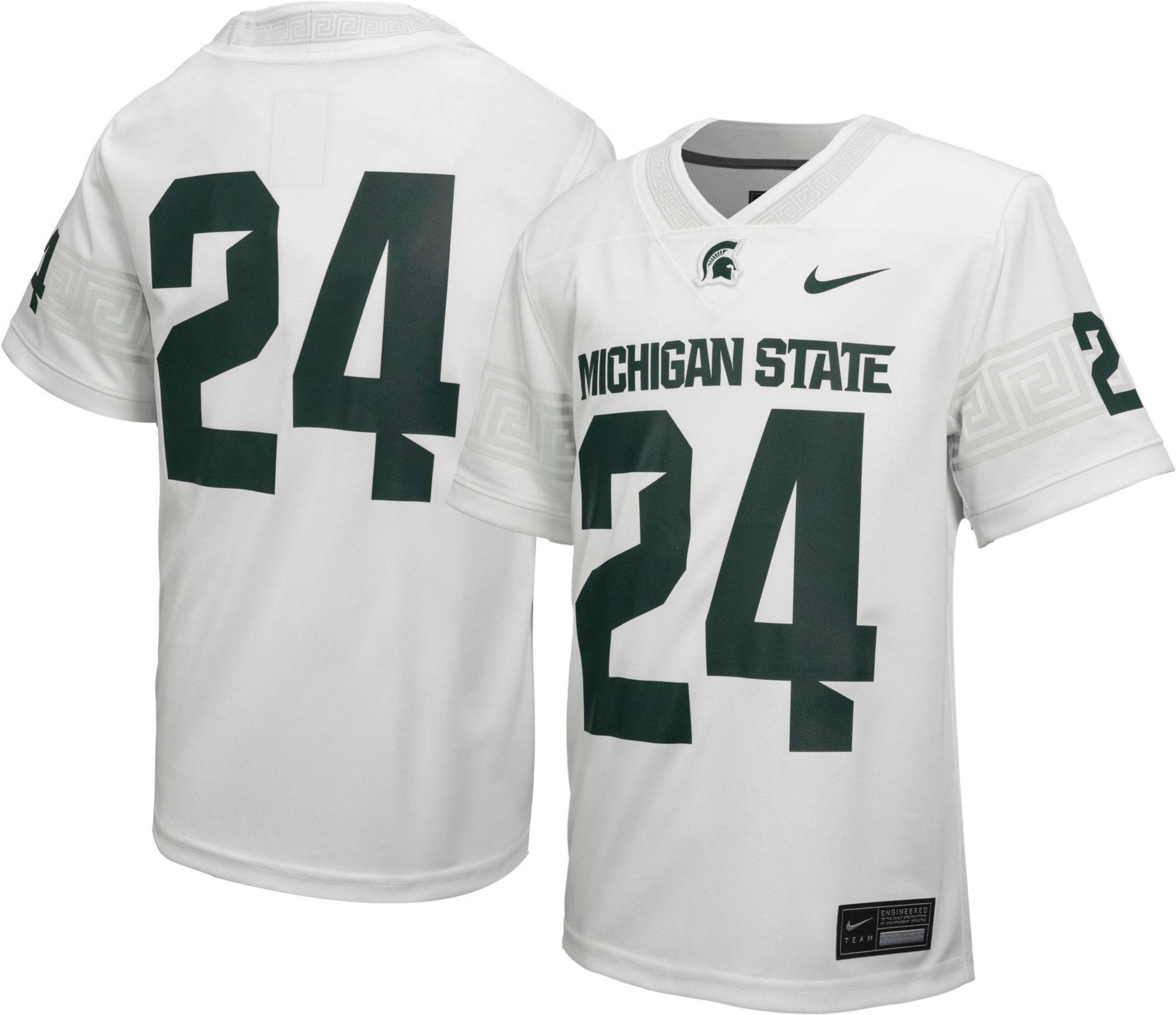 Nike Youth Michigan State Spartans #24 White Replica Home Football Jersey product image