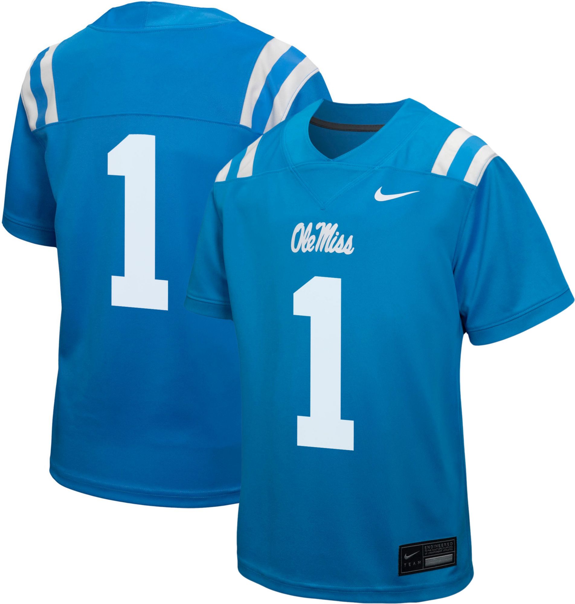 Nike Youth Ole Miss Rebels #1 Blue Alternate Replica Football Jersey product image
