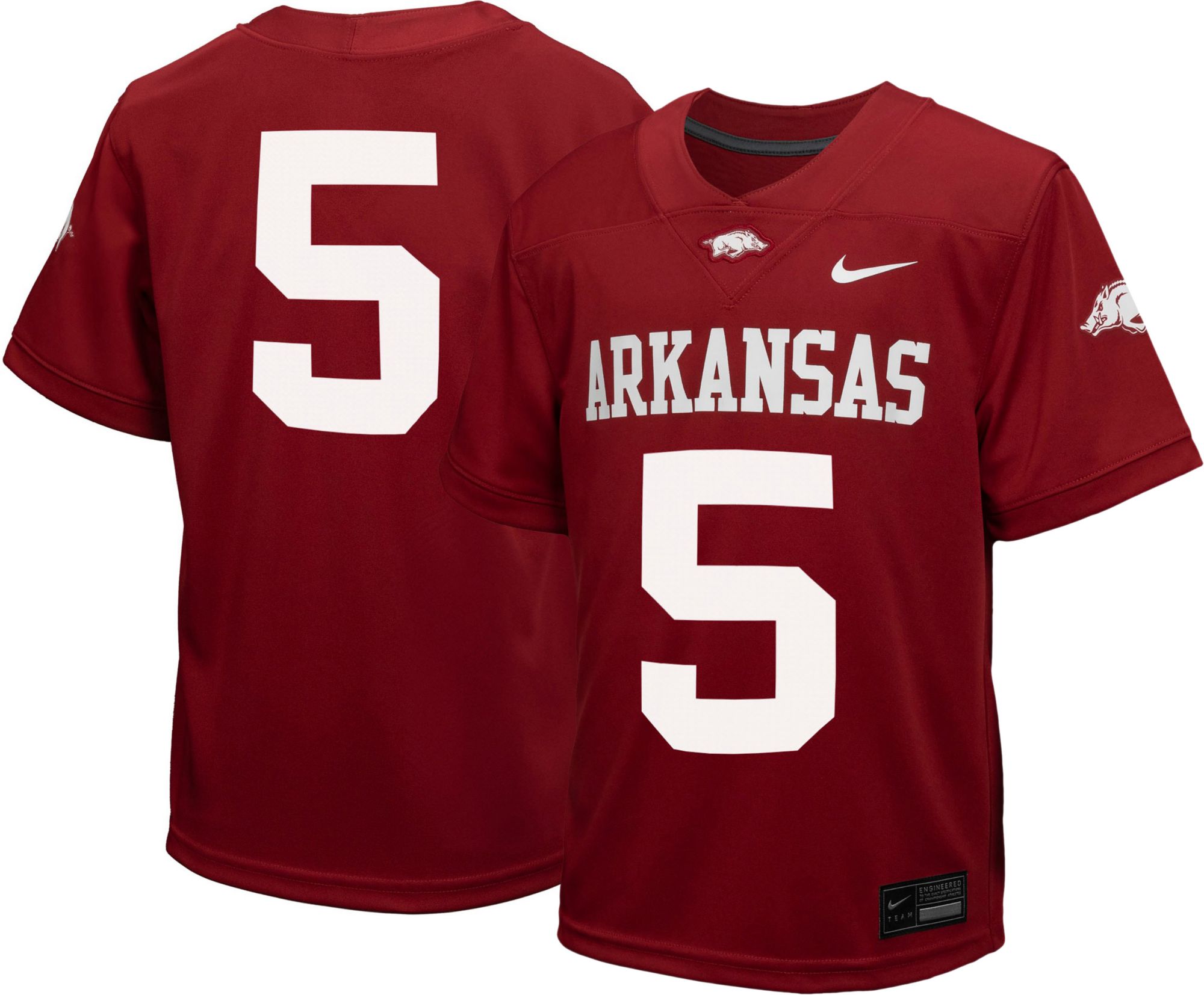 Nike Youth Arkansas Razorbacks #5 Cardinal Replica Football Jersey product image