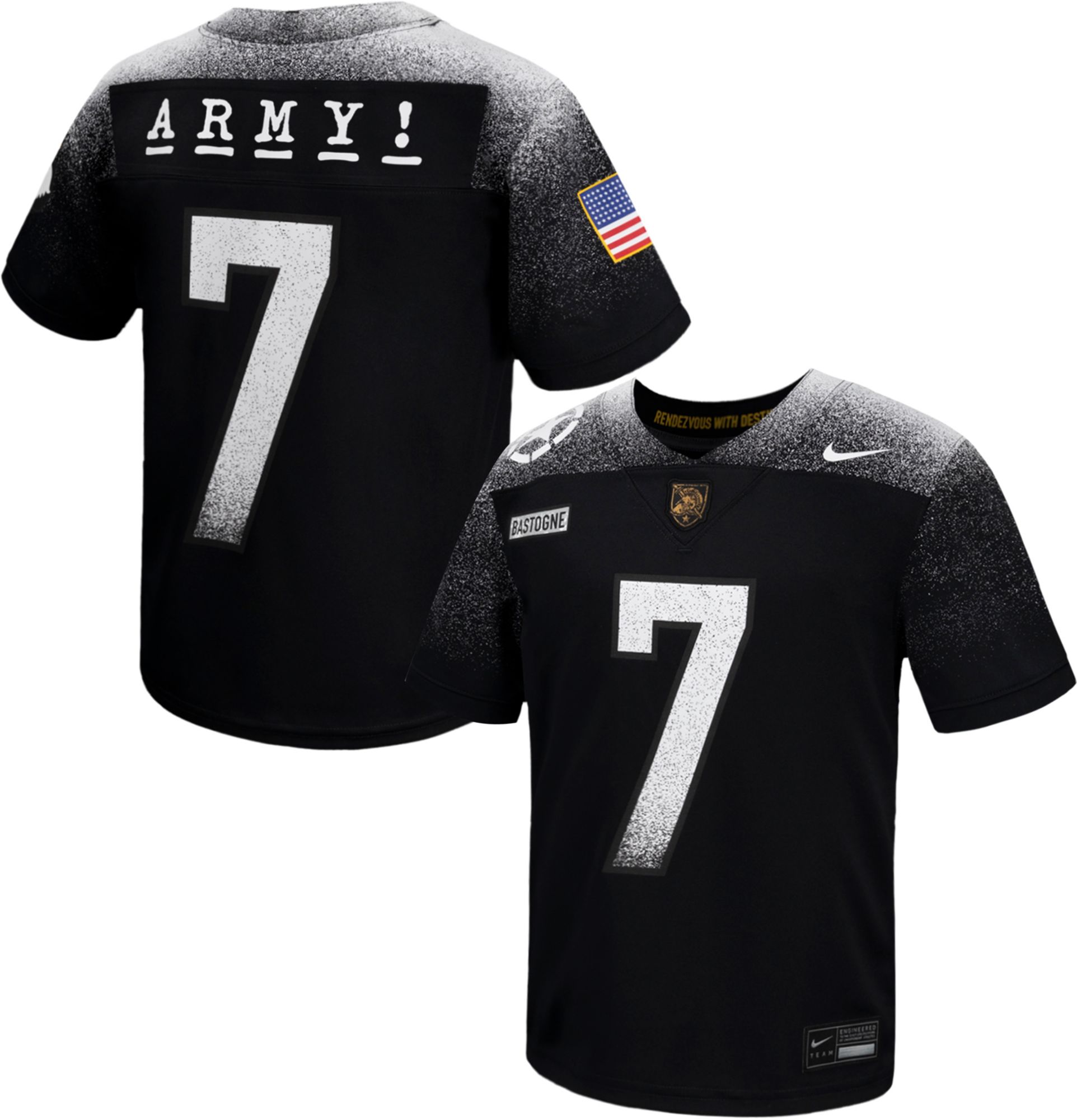 Nike Youth Army West Point Black Knights #7 Army Black Replica Home Football Jersey product image