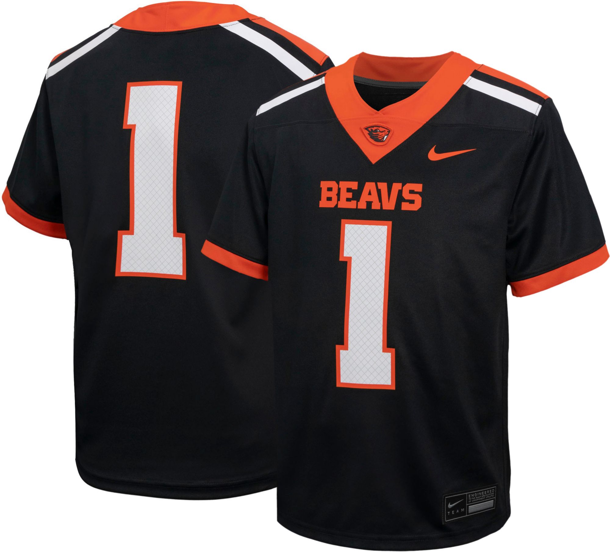 Nike Youth Oregon State Beavers #1 Black Replica Football Jersey product image