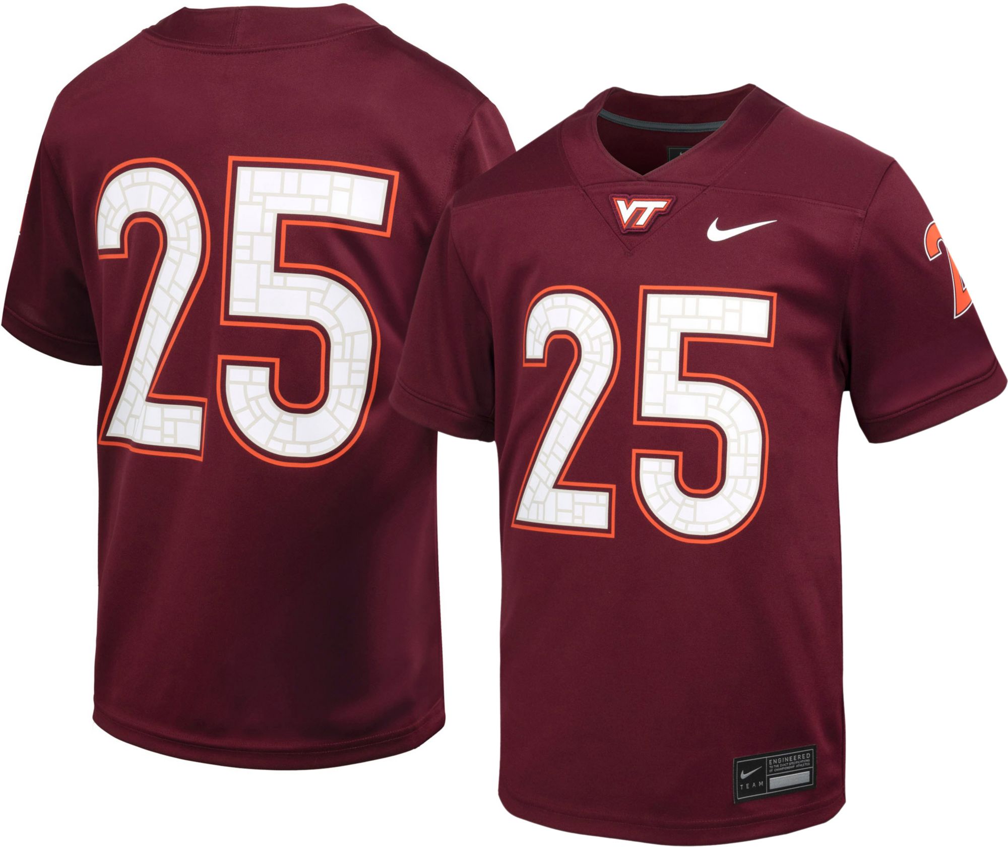 Nike Youth Virginia Tech Hokies #25 Maroon Replica Football Jersey product image