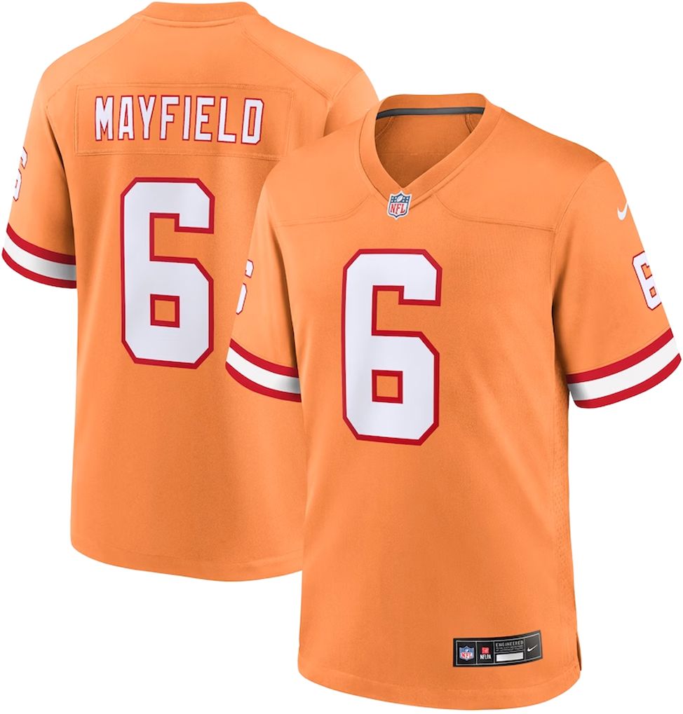 Nike Youth Tampa Bay Buccaneers Baker Mayfield #6 Alternate Orange Game Jersey product image