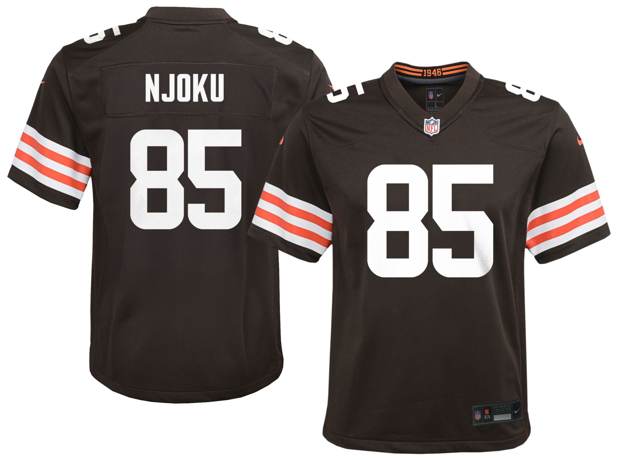 Nike Youth Cleveland Browns David Njoku #85 Brown Game Jersey product image