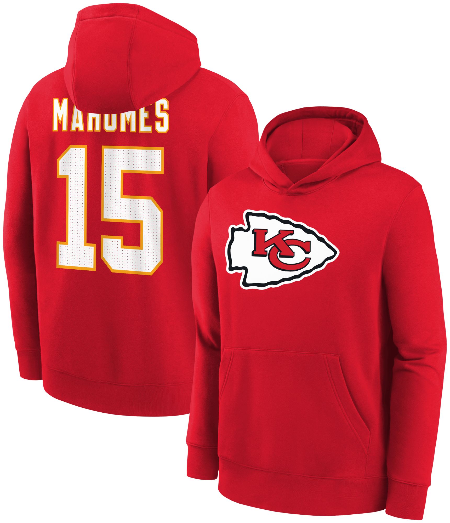Nike Youth Kansas City Chiefs Patrick Mahomes #15 Red Pullover Hoodie product image