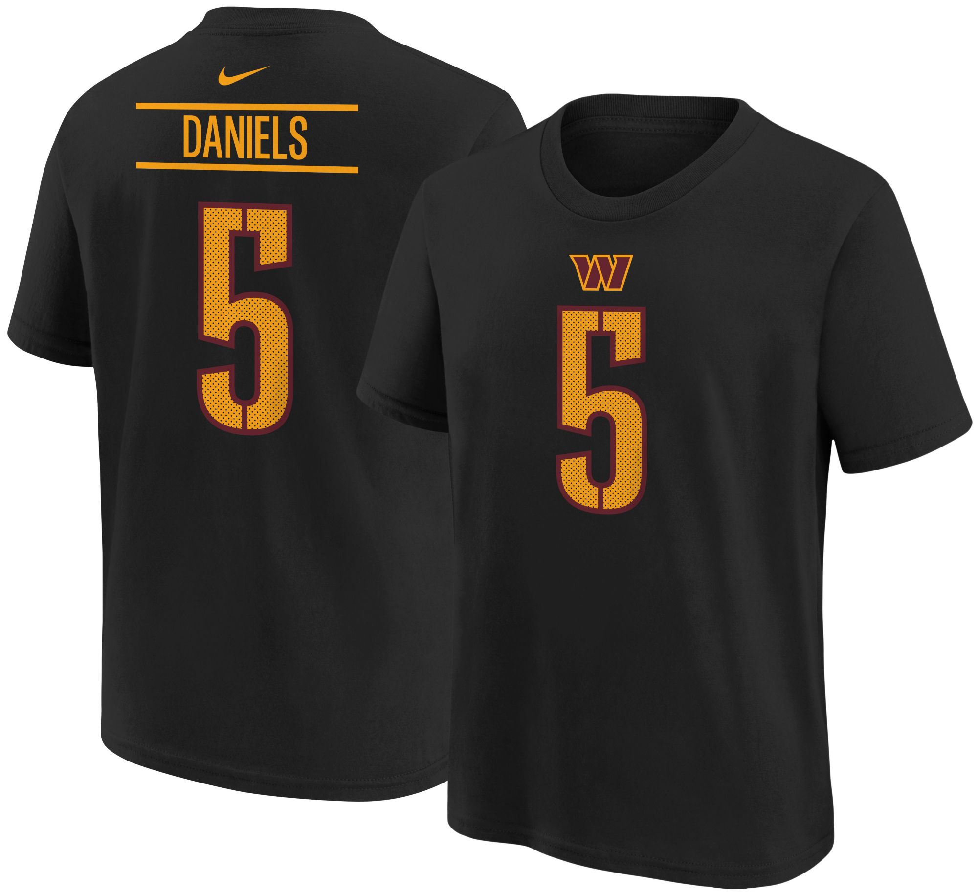 Nike Youth Washington Commanders Jayden Daniels Black T-Shirt product image