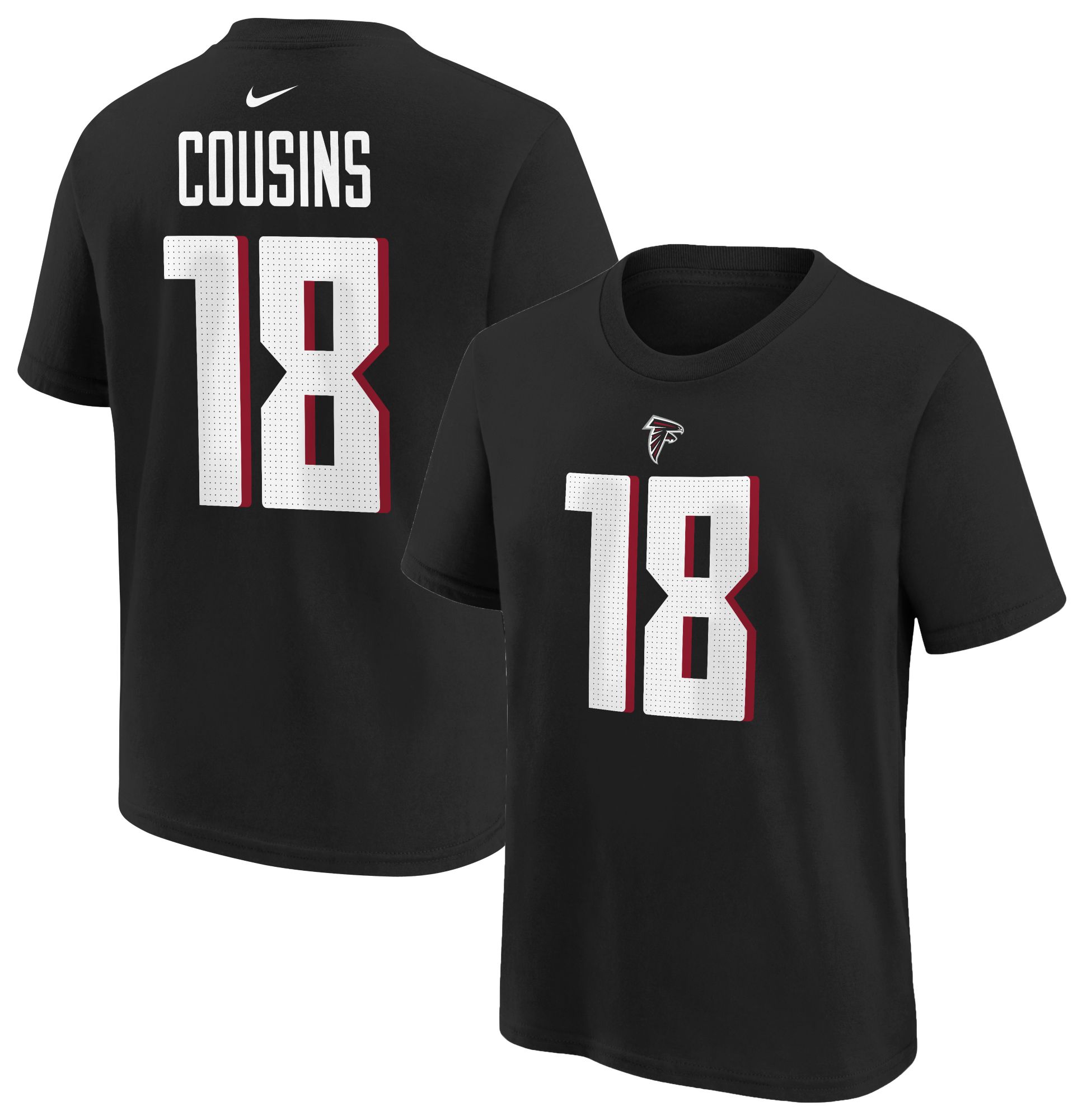 Nike Youth Atlanta Falcons Kirk Cousins #18 Black T-Shirt product image