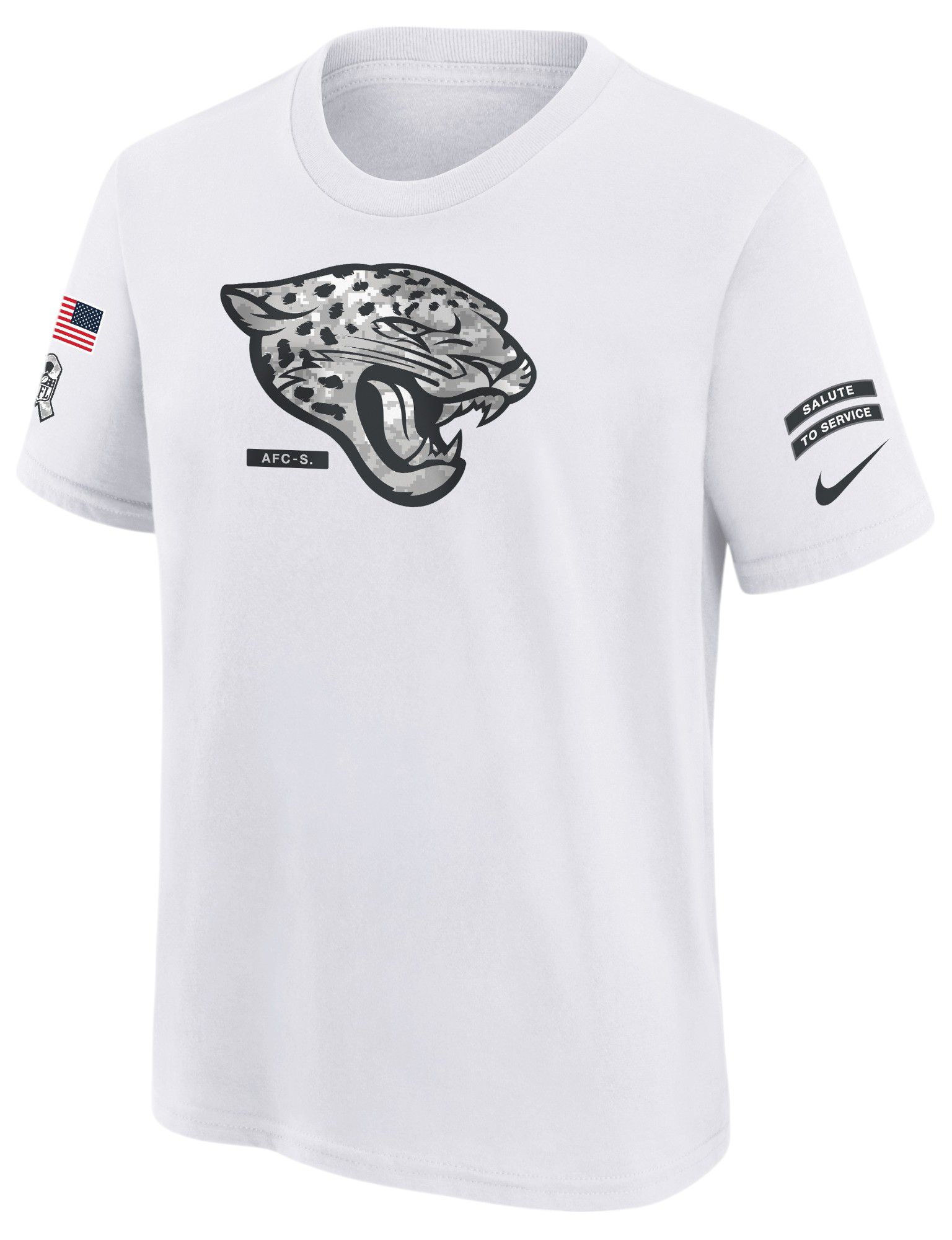 Nike Youth Jacksonville Jaguars Salute to Service 2024 White Camo T