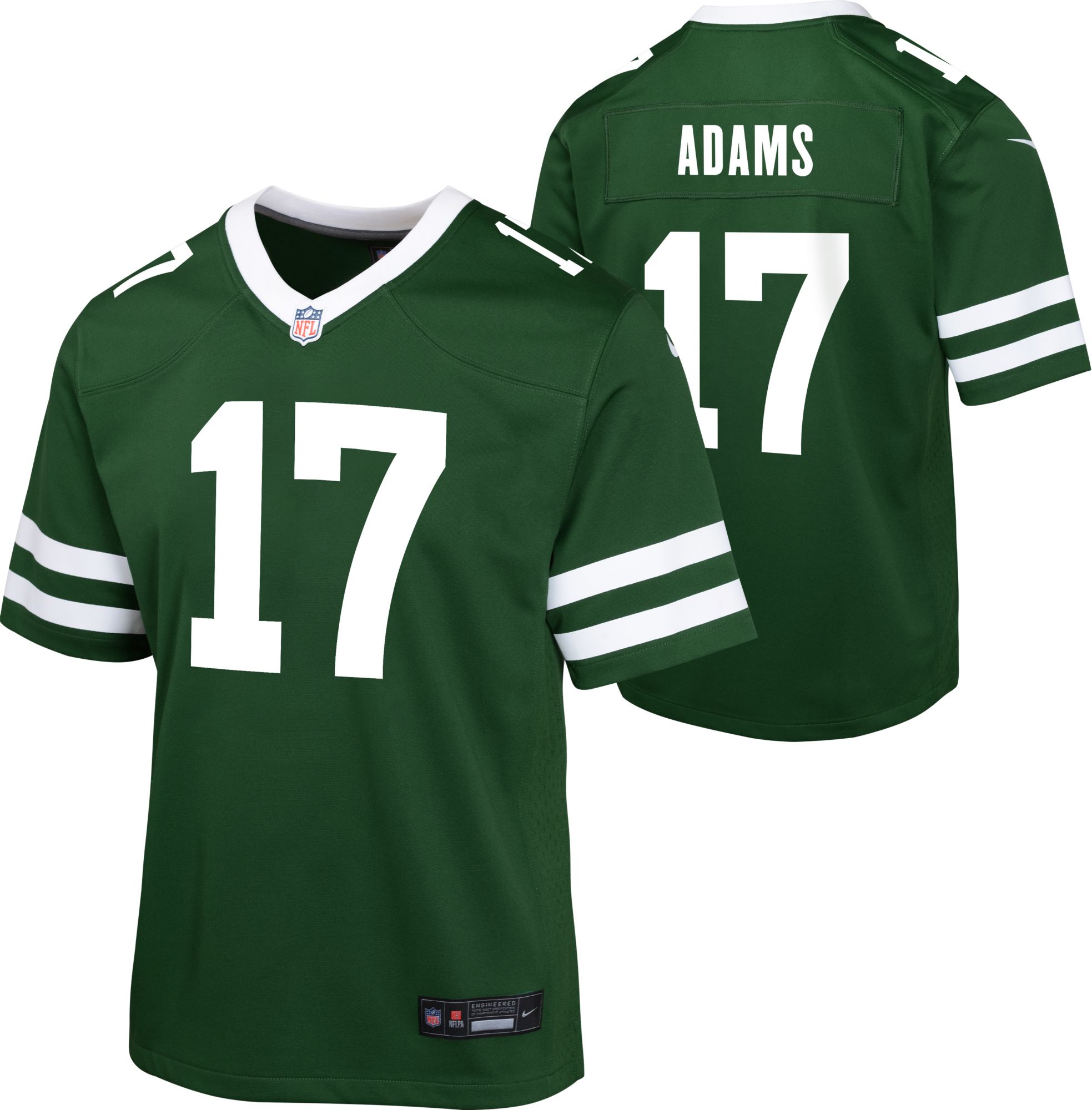 Nike Youth New York Jets Davante Adams #17 Green Game Jersey product image
