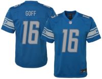 Nike Youth Detroit Lions Jared Goff #16 Blue Football Jersey - Walker (Size Small)