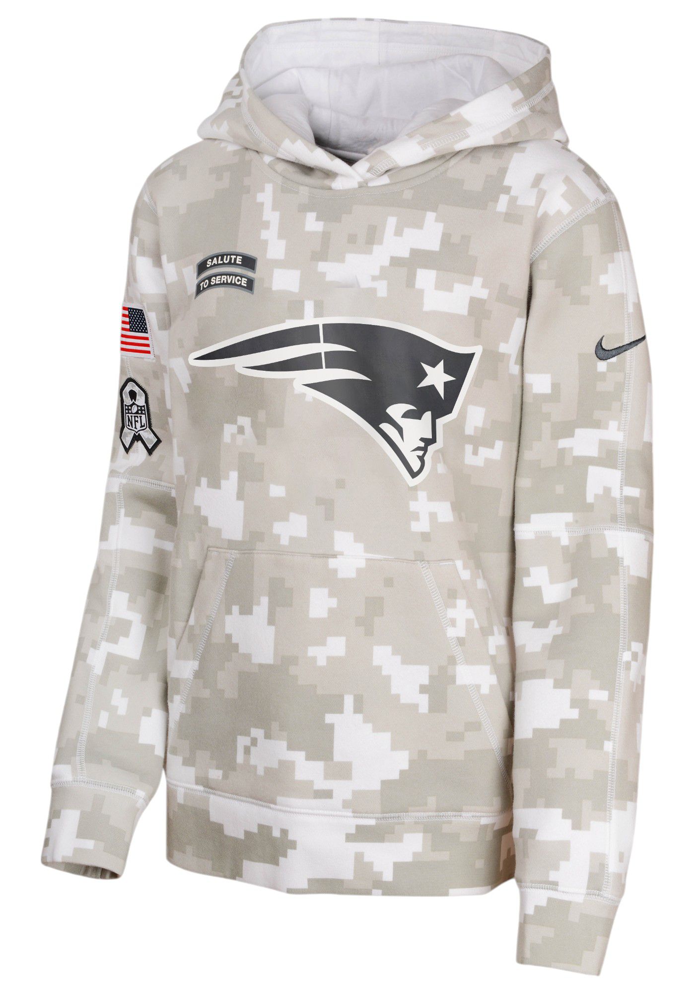 Nike Youth New England Patriots Salute to Service 2024 Arctic Camo Pullover Hoodie Dick s Sporting Goods