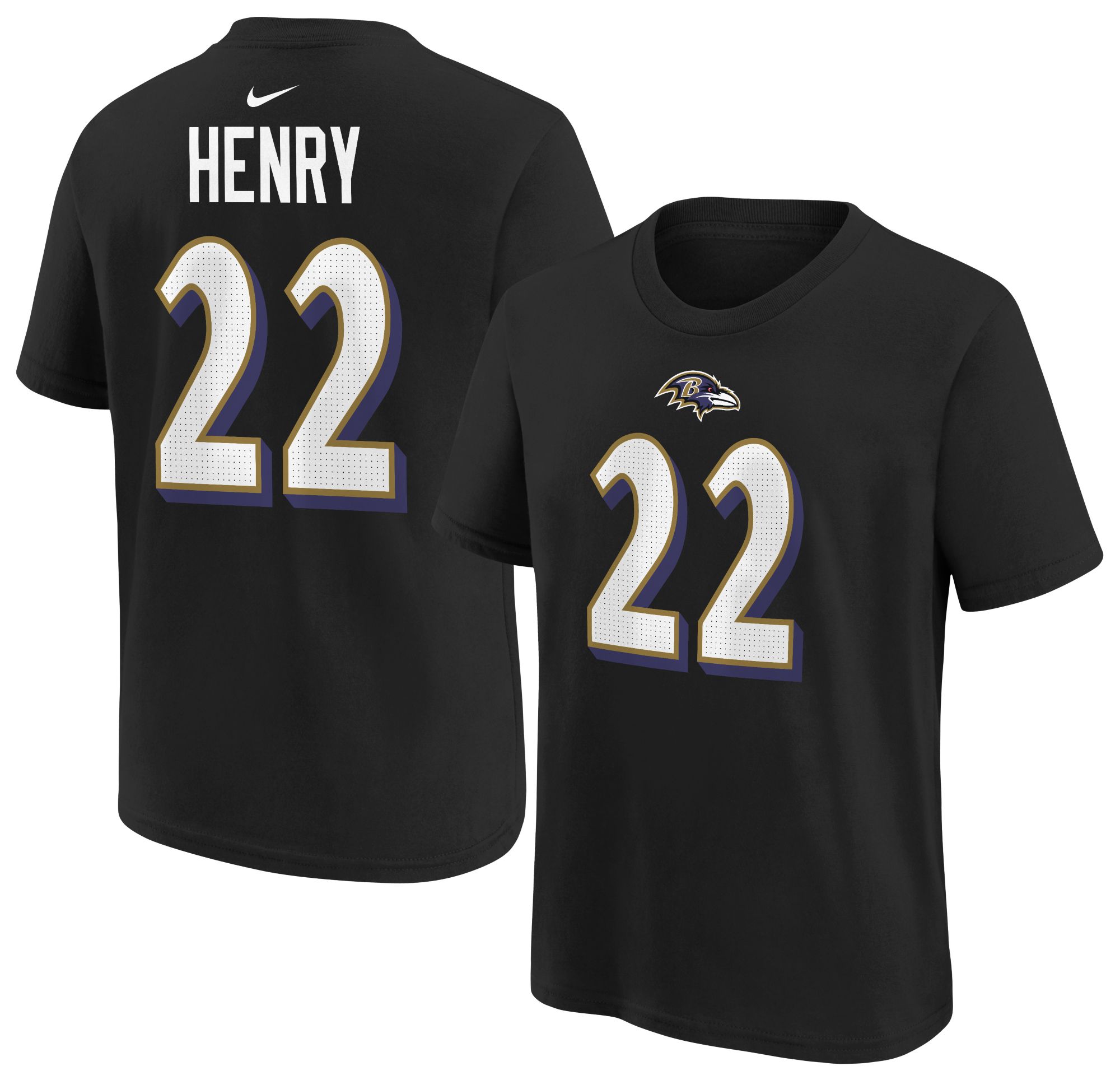 Nike Youth Baltimore Ravens Derrick Henry #22 Black T-Shirt product image