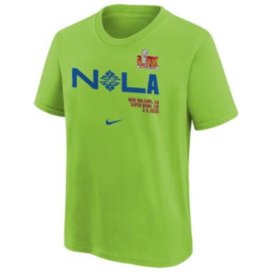 sorry, Nike Youth NFL Super Bowl LIX Nola Action Green T-Shirt is currently out of stock