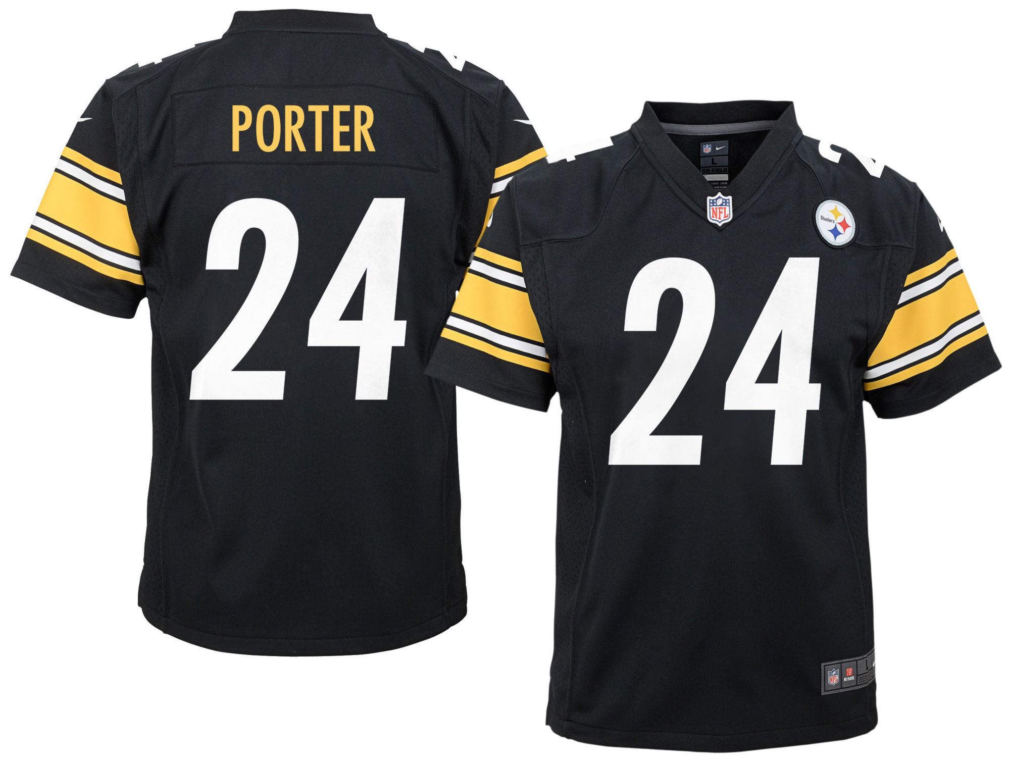 Nike Youth Pittsburgh Steelers Joey Porter Jr. #24 Black Game Jersey product image