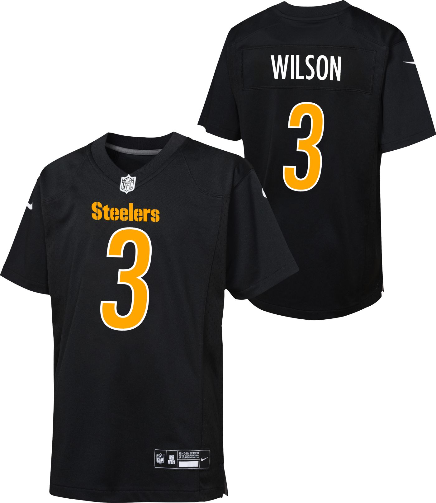 Nike Youth Pittsburgh Steelers Russell Wilson 3 Fashion Black Game Jersey Dick s Sporting Goods