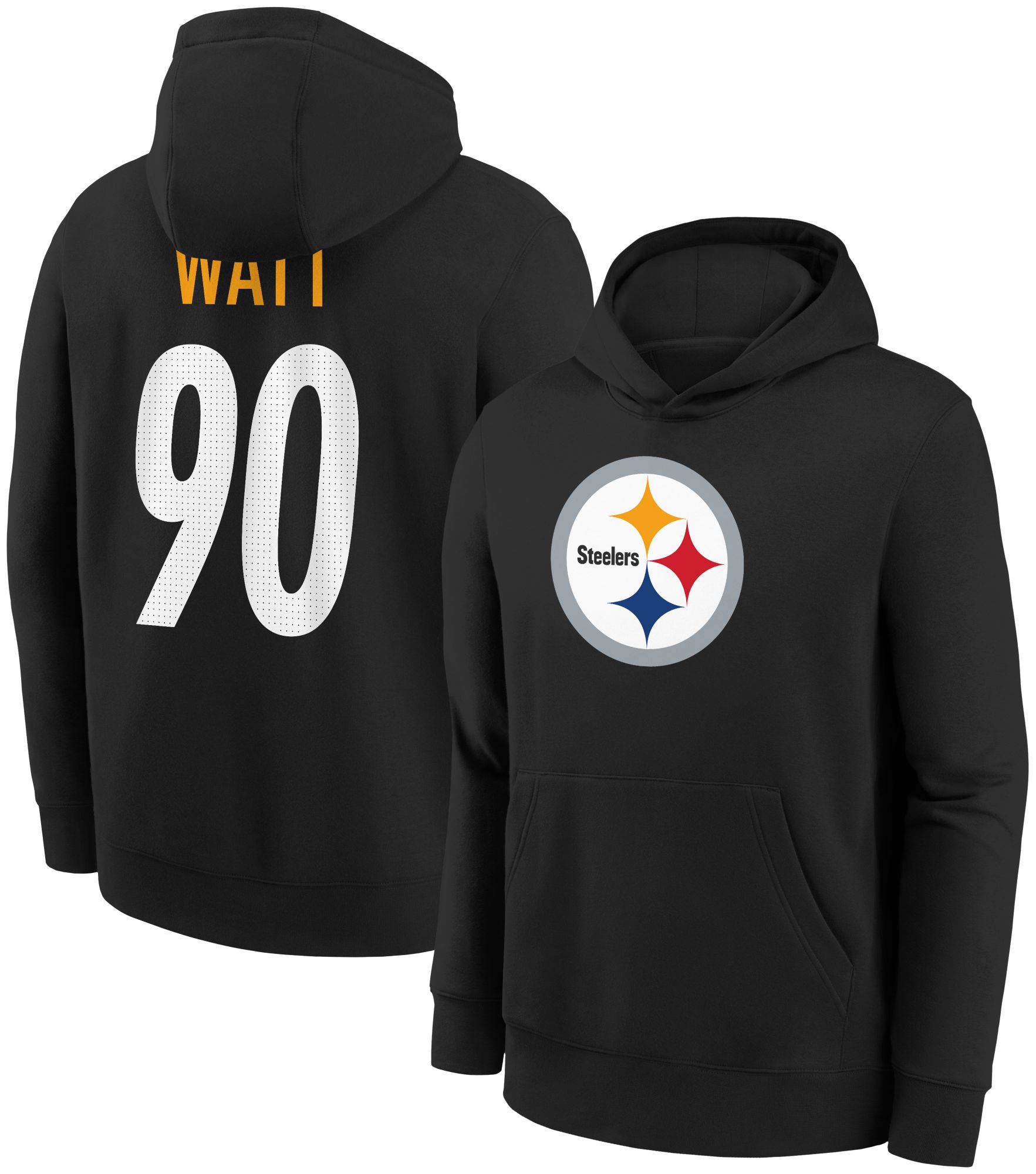 Nike Youth Pittsburgh Steelers T.J. Watt #90 Black Pullover Hoodie product image