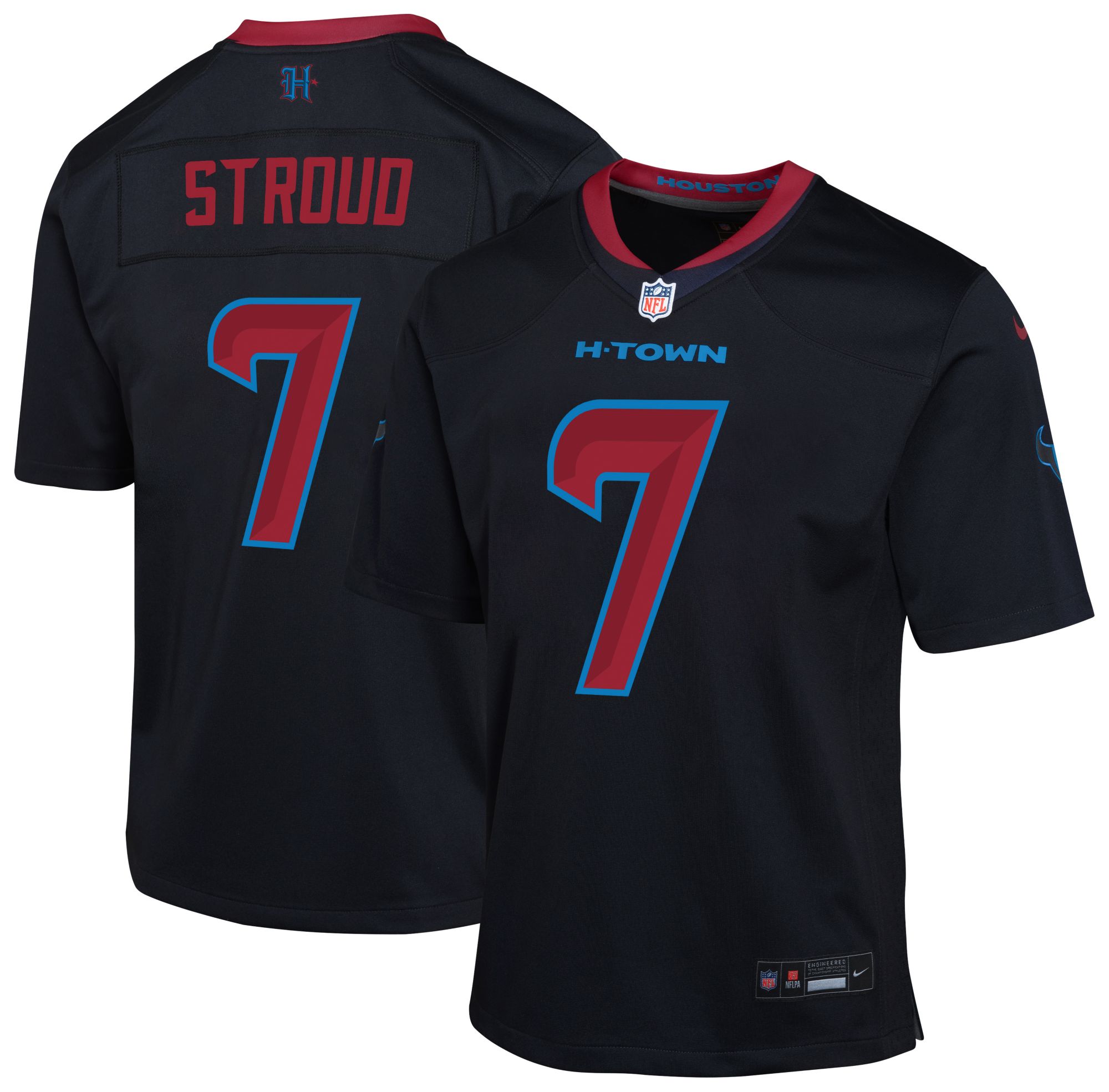Nike Youth Houston Texans C.J. Stroud #7 2nd Alternate Navy Game Jersey product image