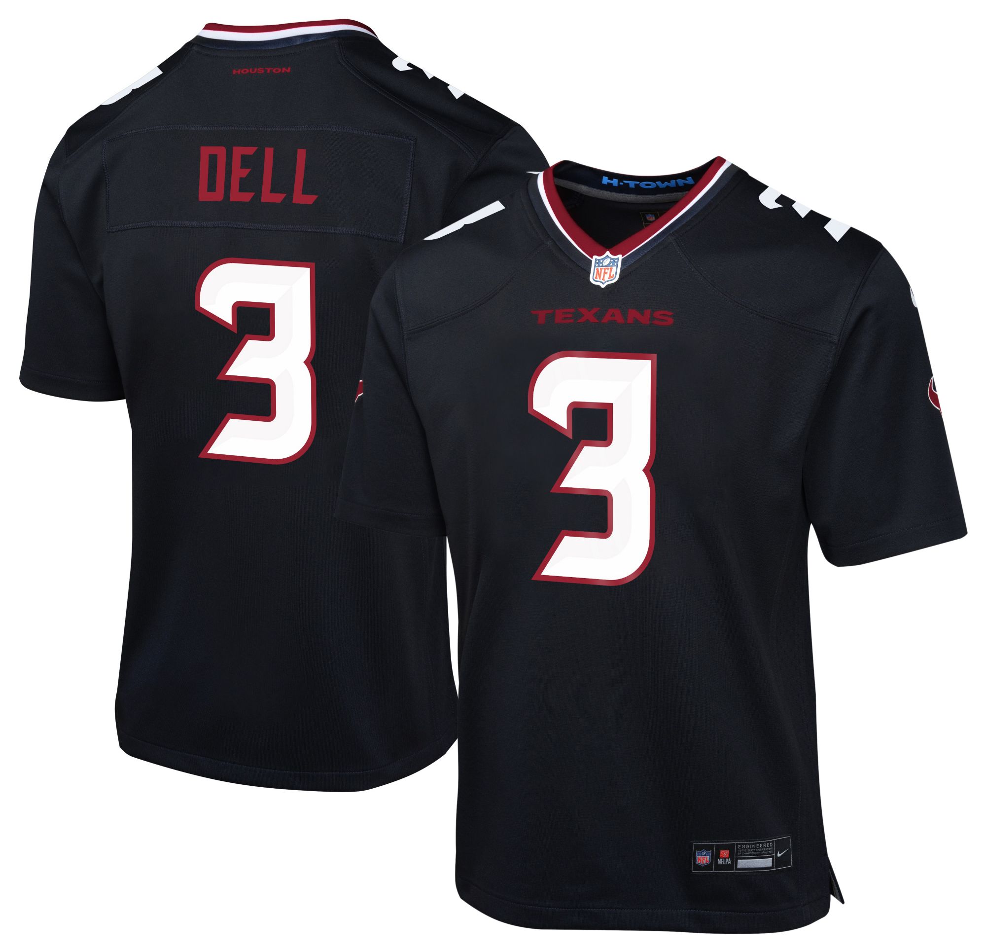 Nike Youth Houston Texans Tank Dell #3 Game Jersey product image