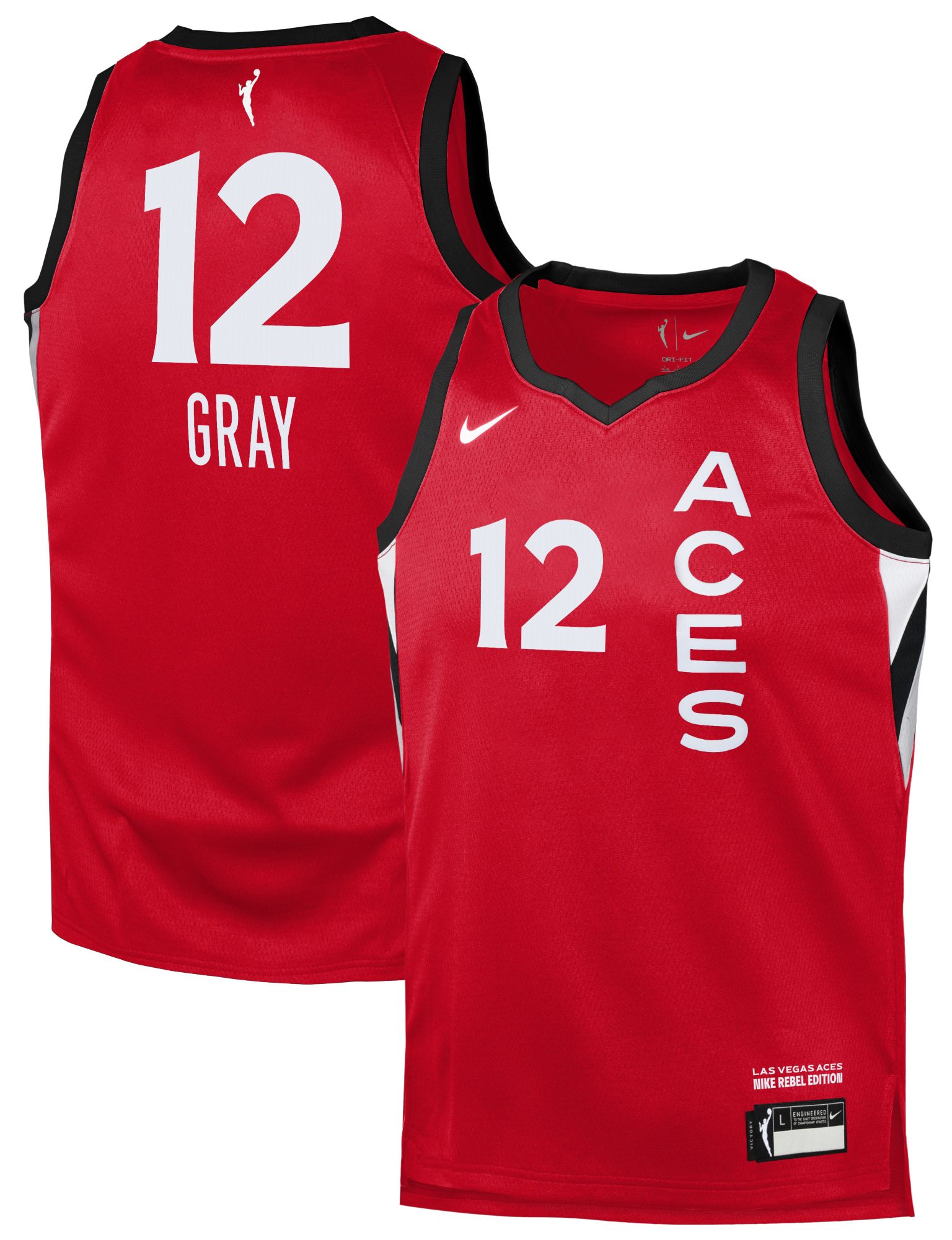Nike Youth Las Vegas Aces Chelsea Gray #12 Rebel Jersey product image