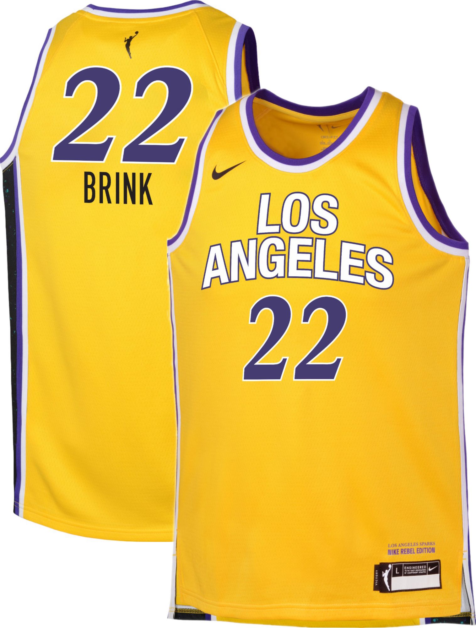 Nike Youth Los Angeles Sparks Cameron Brink #22 Rebel Jersey product image