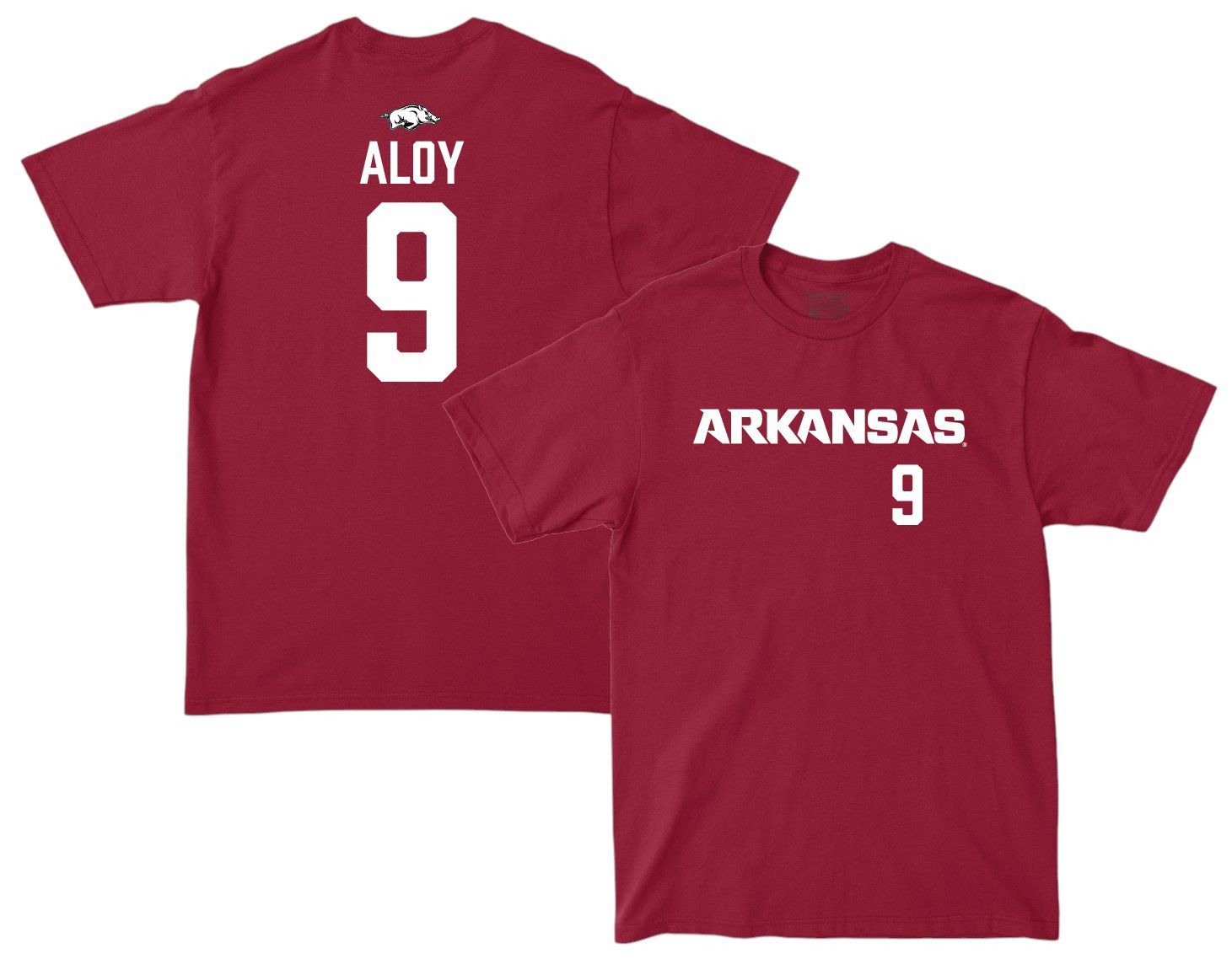 Campus Ink Youth Arkansas Razorbacks Wehiwa Aloy #9 Crimson T-Shirt product image