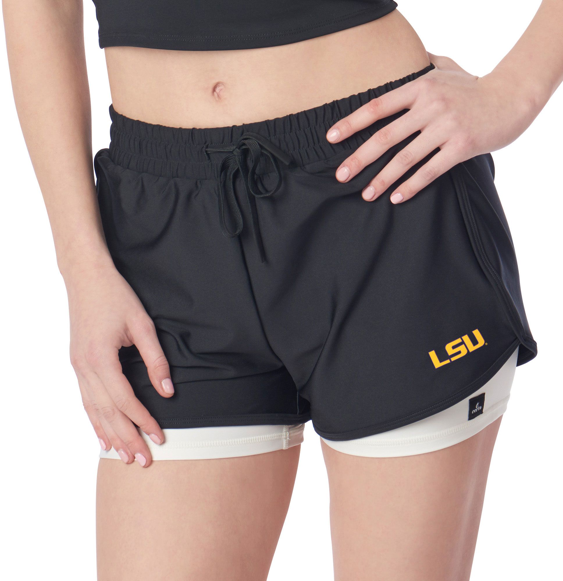 Certo Women's LSU Tigers Black 2-N-1 Lined Shorts product image