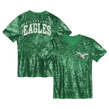 sorry, NFL Team Apparel Girls' Philadelphia Eagles Glamour Sequins Kelly Green Junior T-Shirt is currently out of stock