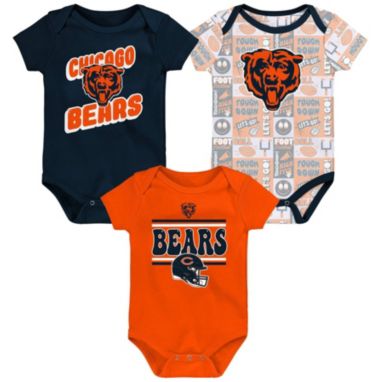 sorry, NFL Team Apparel Infant Chicago Bears Comics Team Color 3-Pack Onesie Set is currently out of stock
