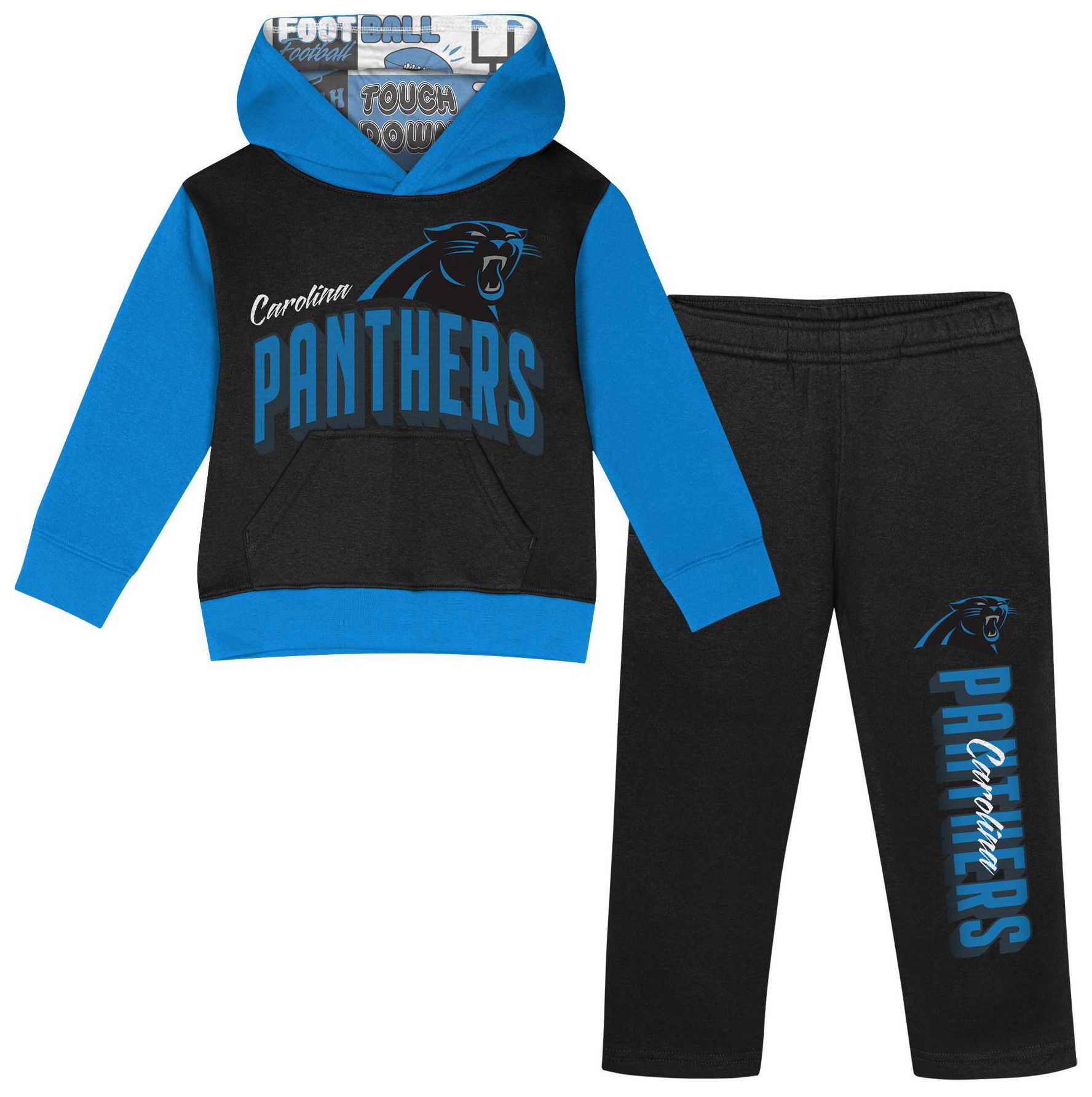 NFL Team Apparel Infant Carolina Panthers Coin Toss Team Color Hoodie and Pants Set product image