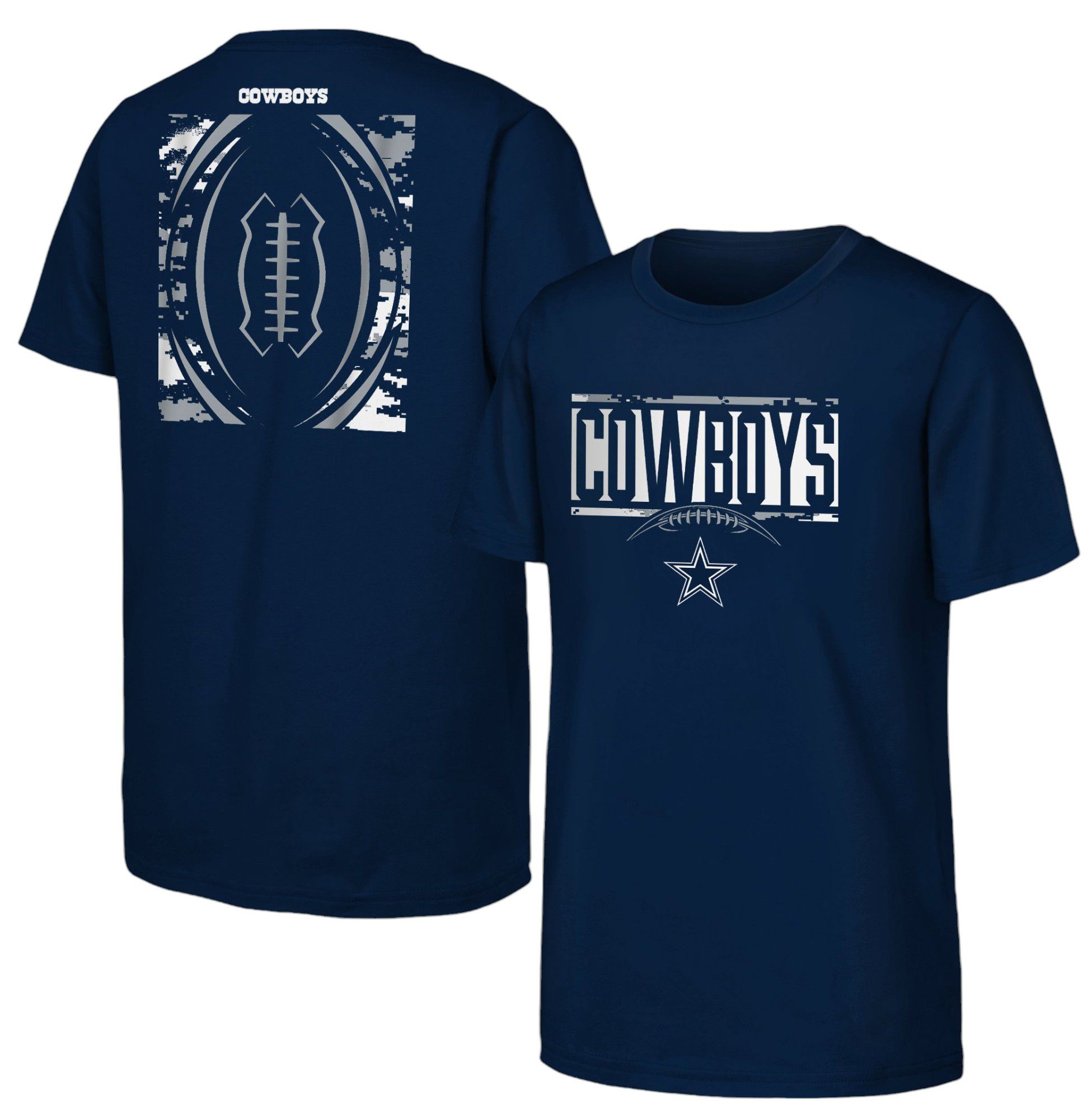 NFL Team Apparel Youth Dallas Cowboys Navy Blitz T-Shirt product image