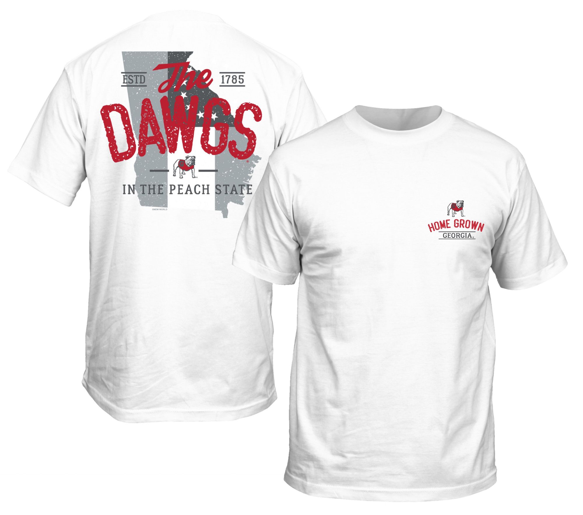 New World Graphics Men's Georgia Bulldogs White Mascot T-Shirt product image