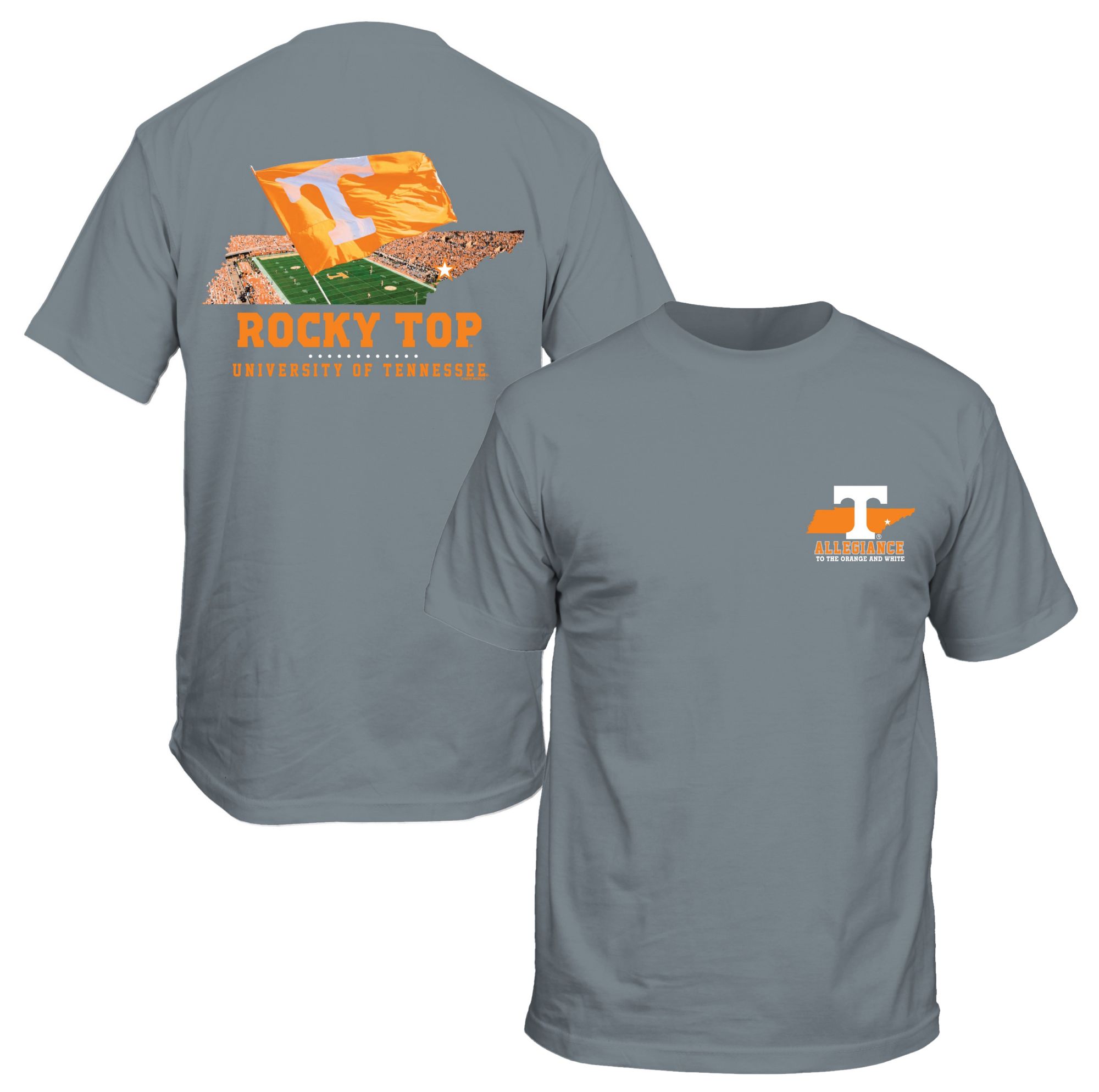 New World Graphics Men's Tennessee Volunteers Granite State Waving Flag Long Sleeve T-Shirt product image