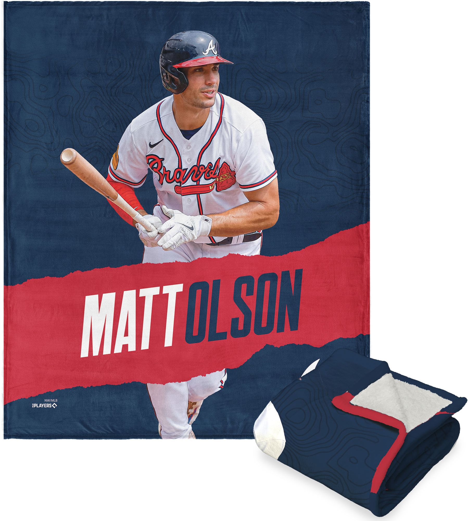 TheNorthwest Atlanta Braves Matt Olson Silk Touch Sherpa Throw product image