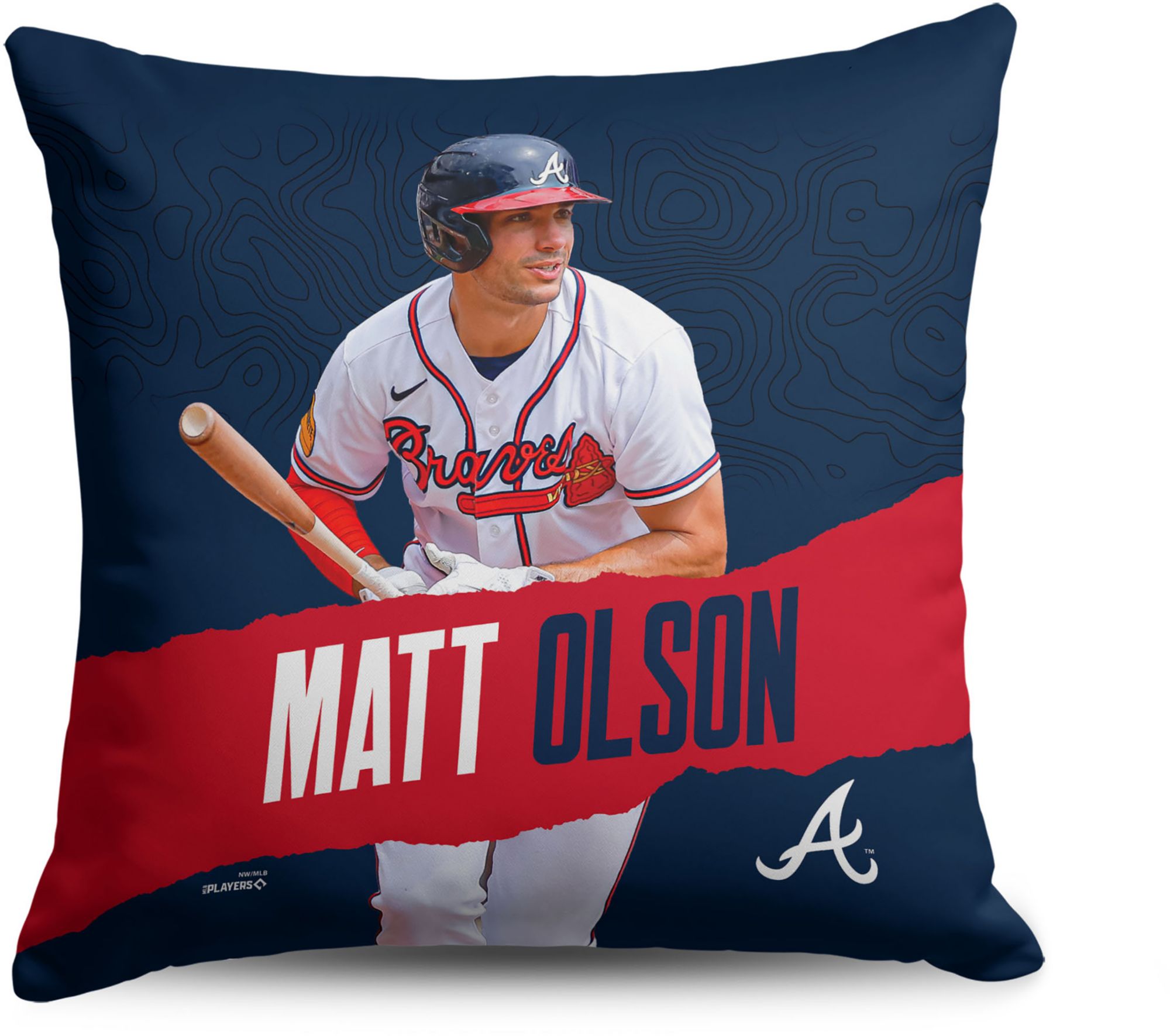 TheNorthwest Atlanta Braves Matt Olson 18'' x 18'' Throw Pillow product image