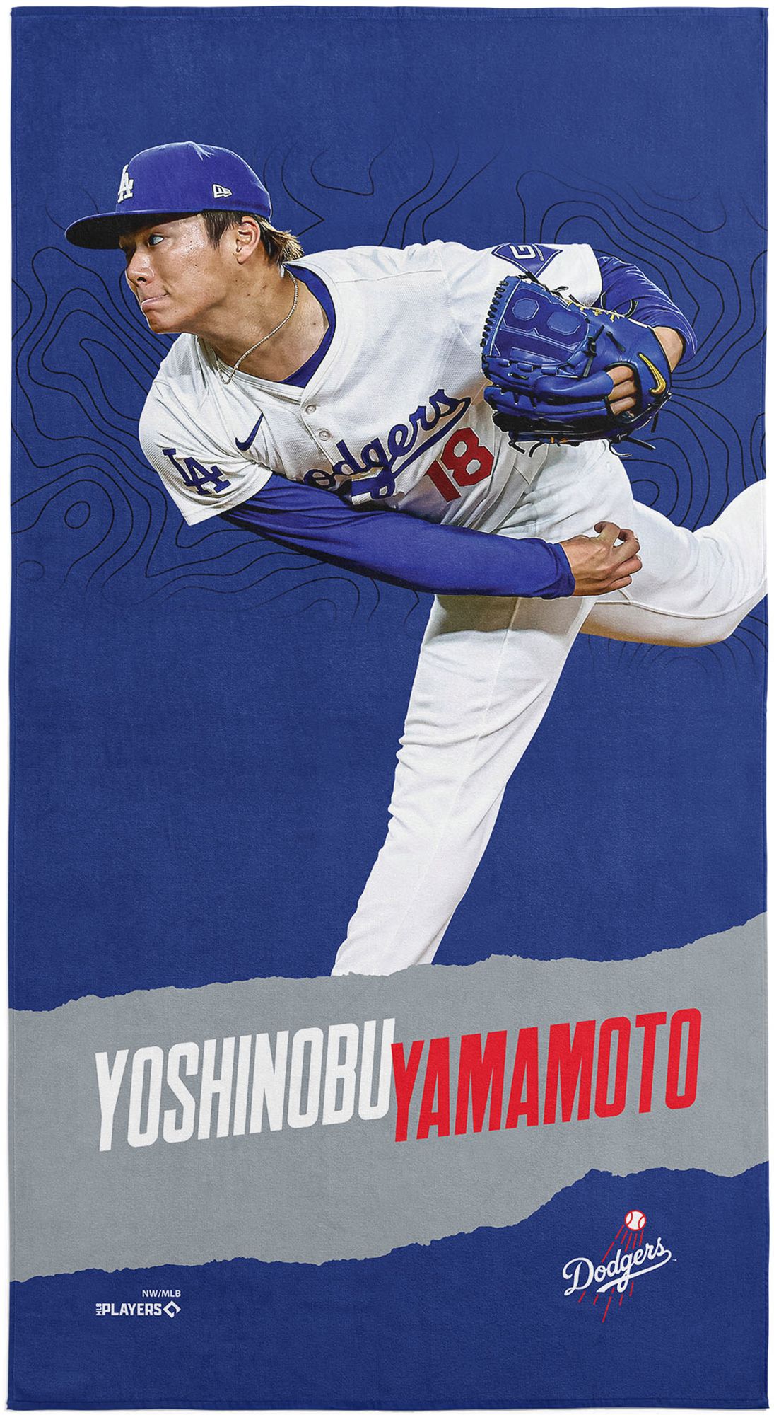 TheNorthwest Los Angeles Dodgers Yoshinobu Yamamoto Beach Towel product image